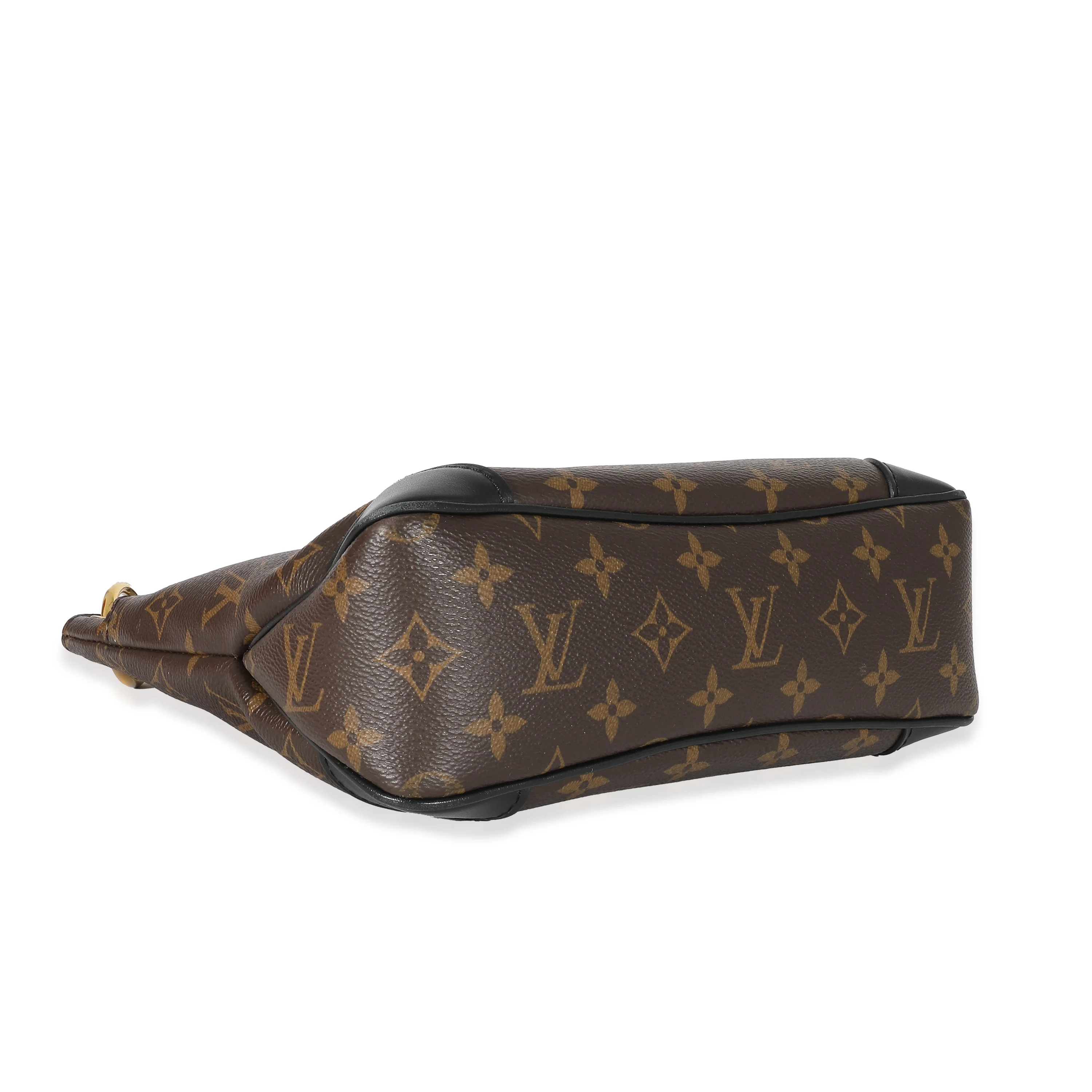 Louis Vuitton Black Leather Monogram Canvas Odeon PM - Image 5