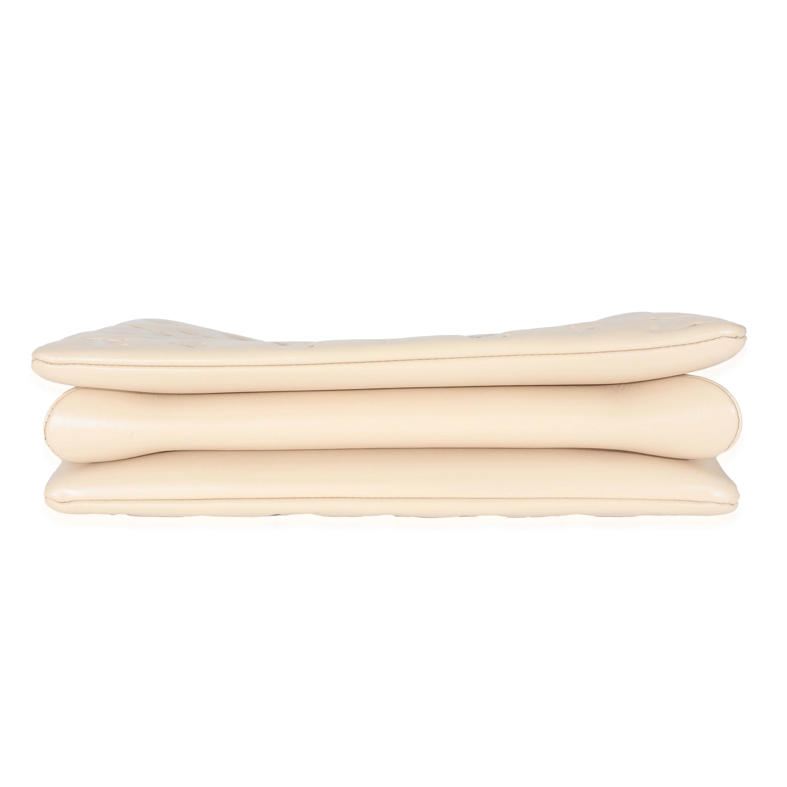 Cream Monogram Puffy Lambskin Coussin MM - Image 5