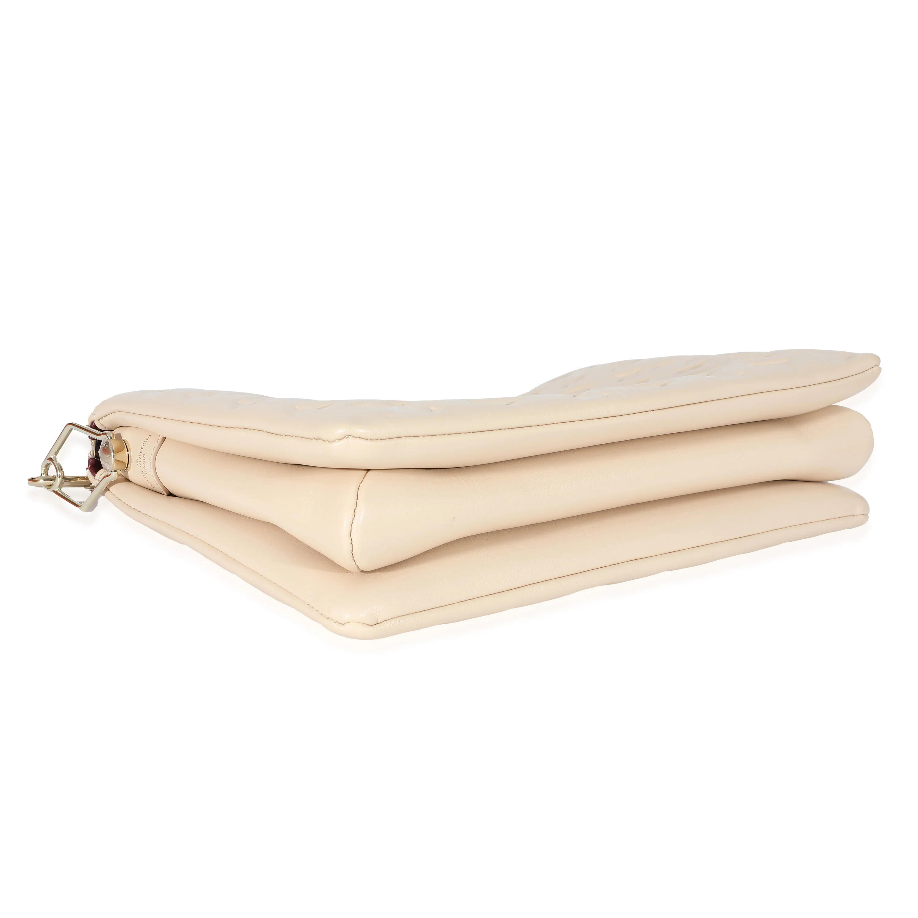 Cream Monogram Puffy Lambskin Coussin MM - Image 8