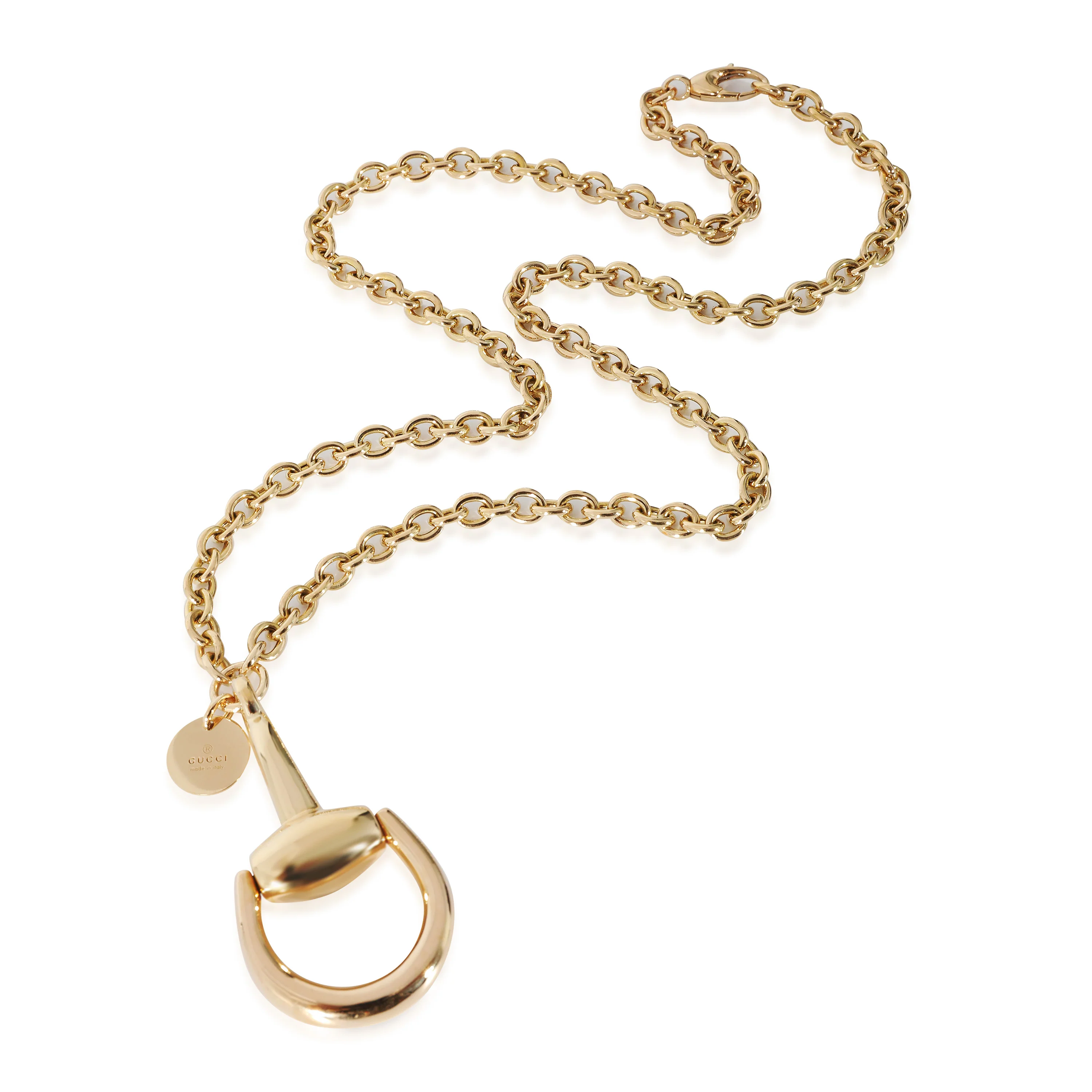 Gucci Horsebit Drop Necklace in 18k Yellow Gold - Image 3