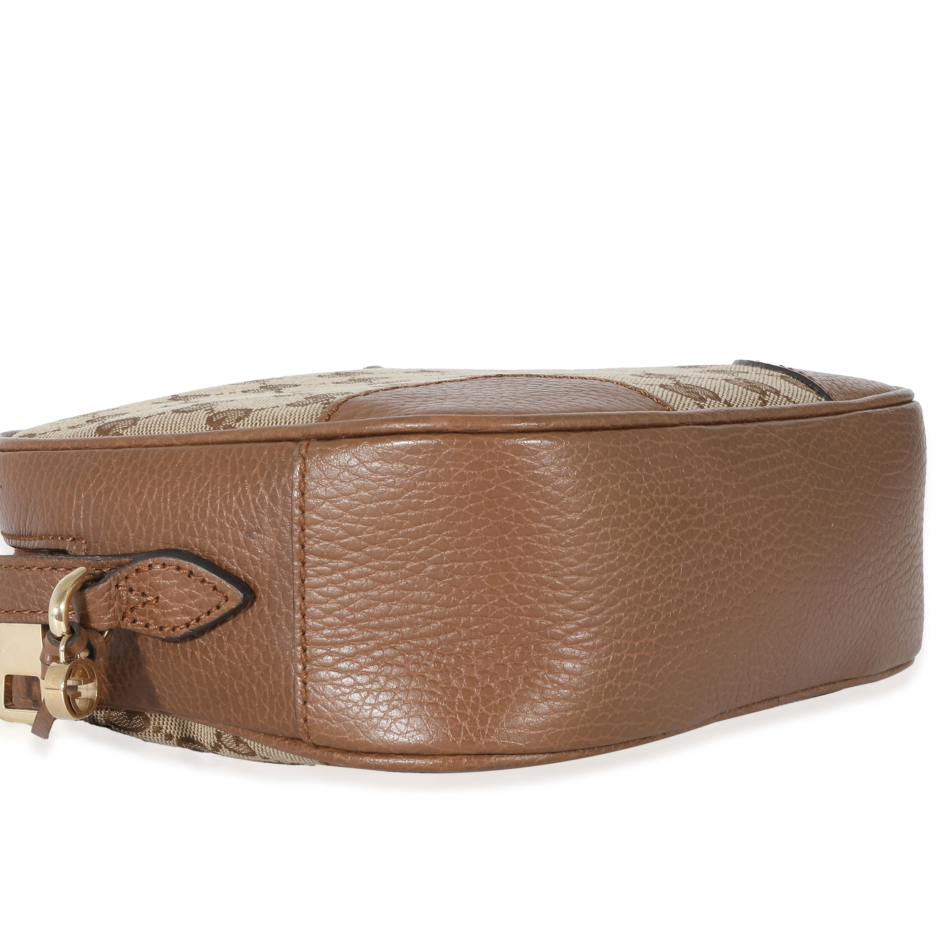 Gucci Brown GG Canvas & Brown Leather Mini Bree Messenger Bag - Image 5