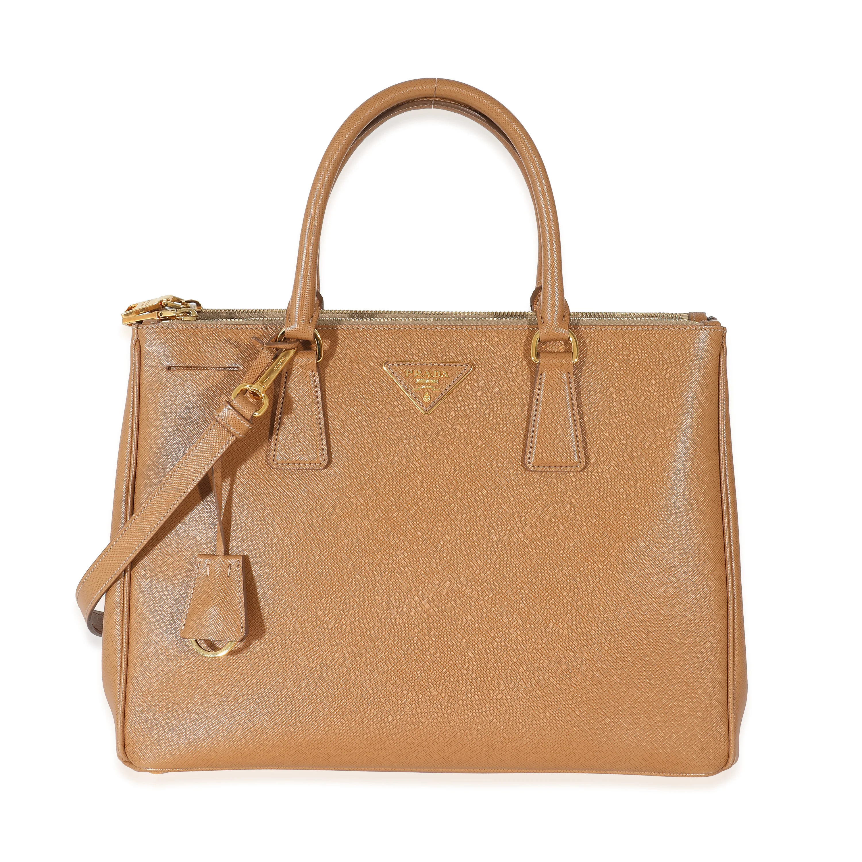 Prada Beige Saffiano Leather Medium Galleria