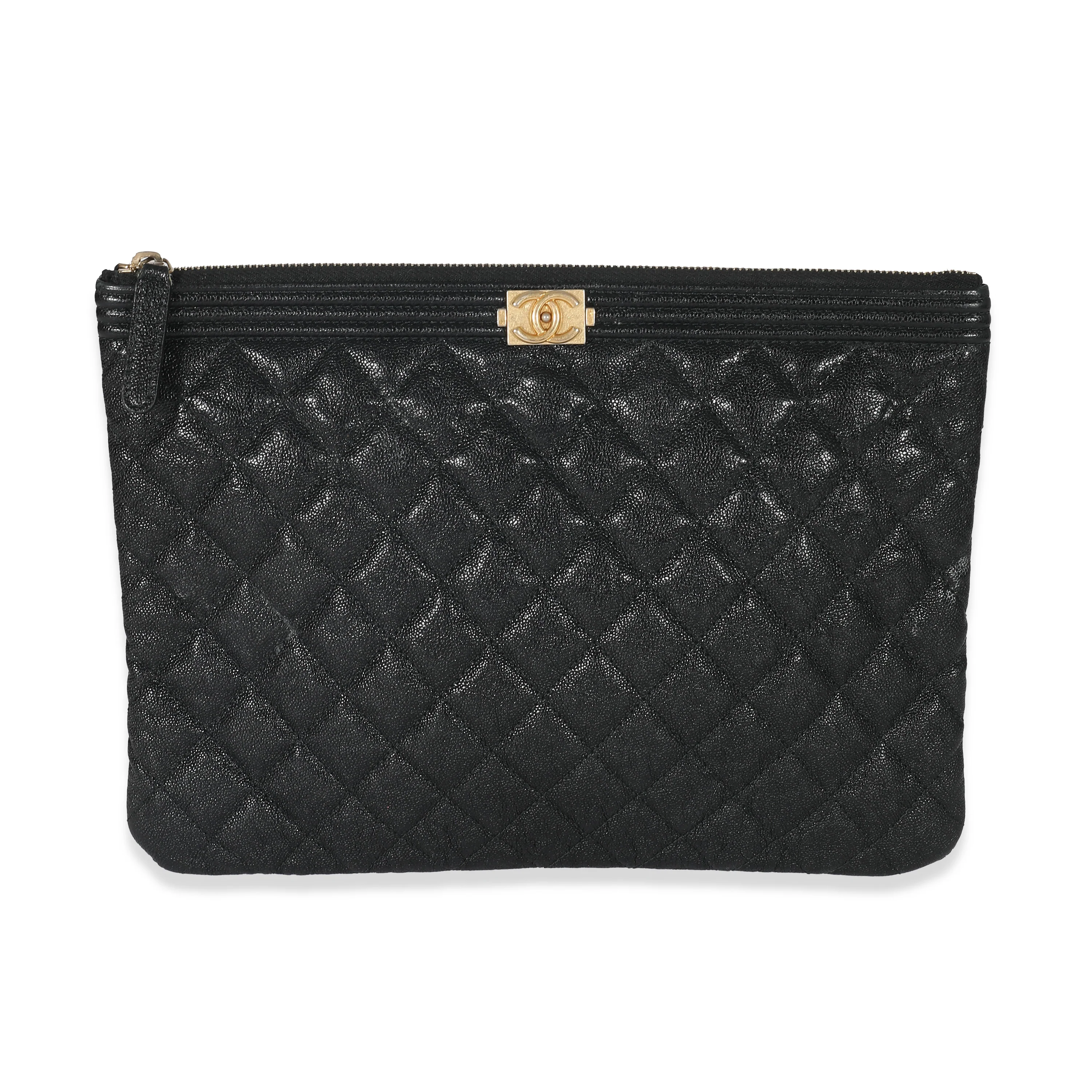 Chanel Black Caviar Boy OCase