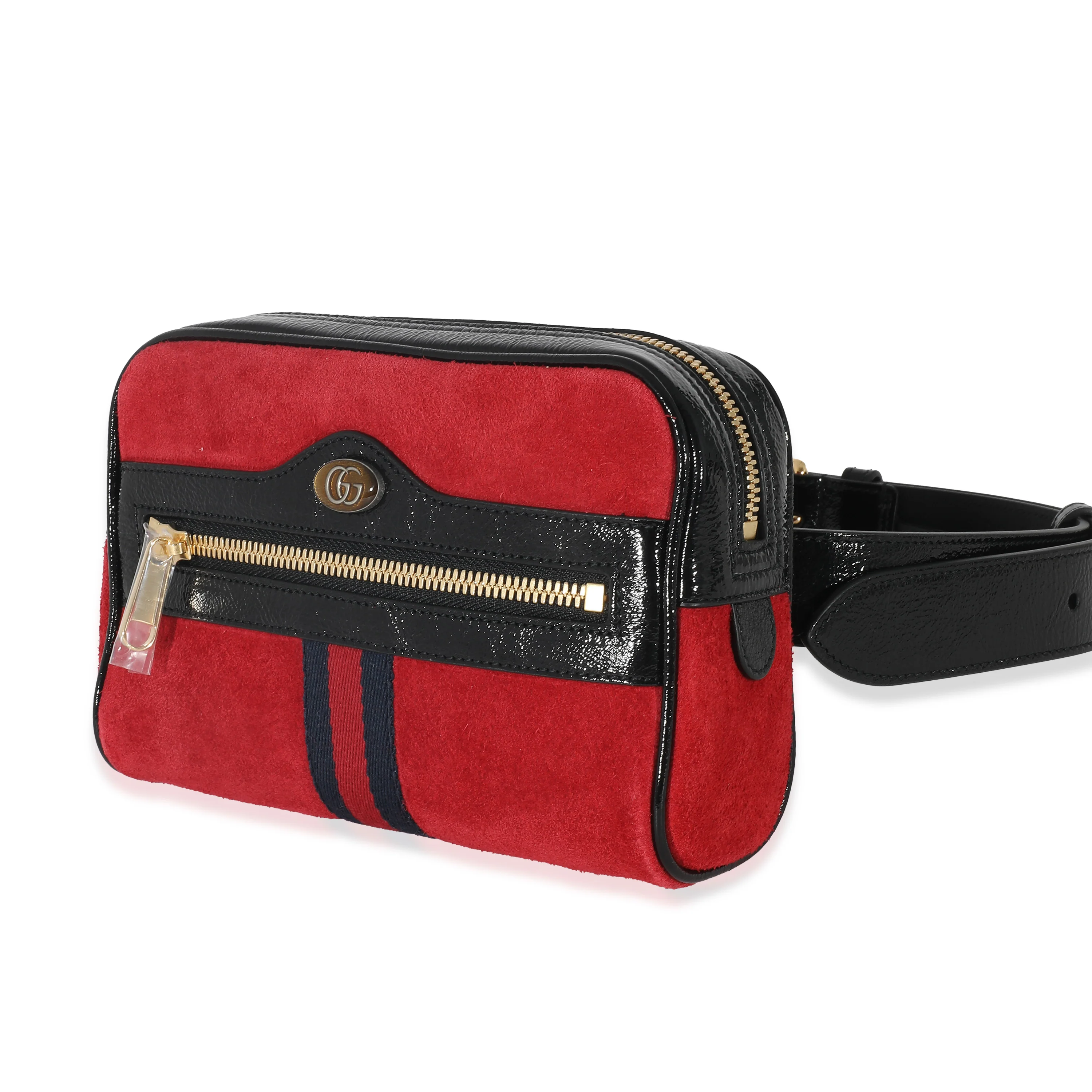 Gucci Red Suede Small Ophidia Belt Bag 85 - Image 2