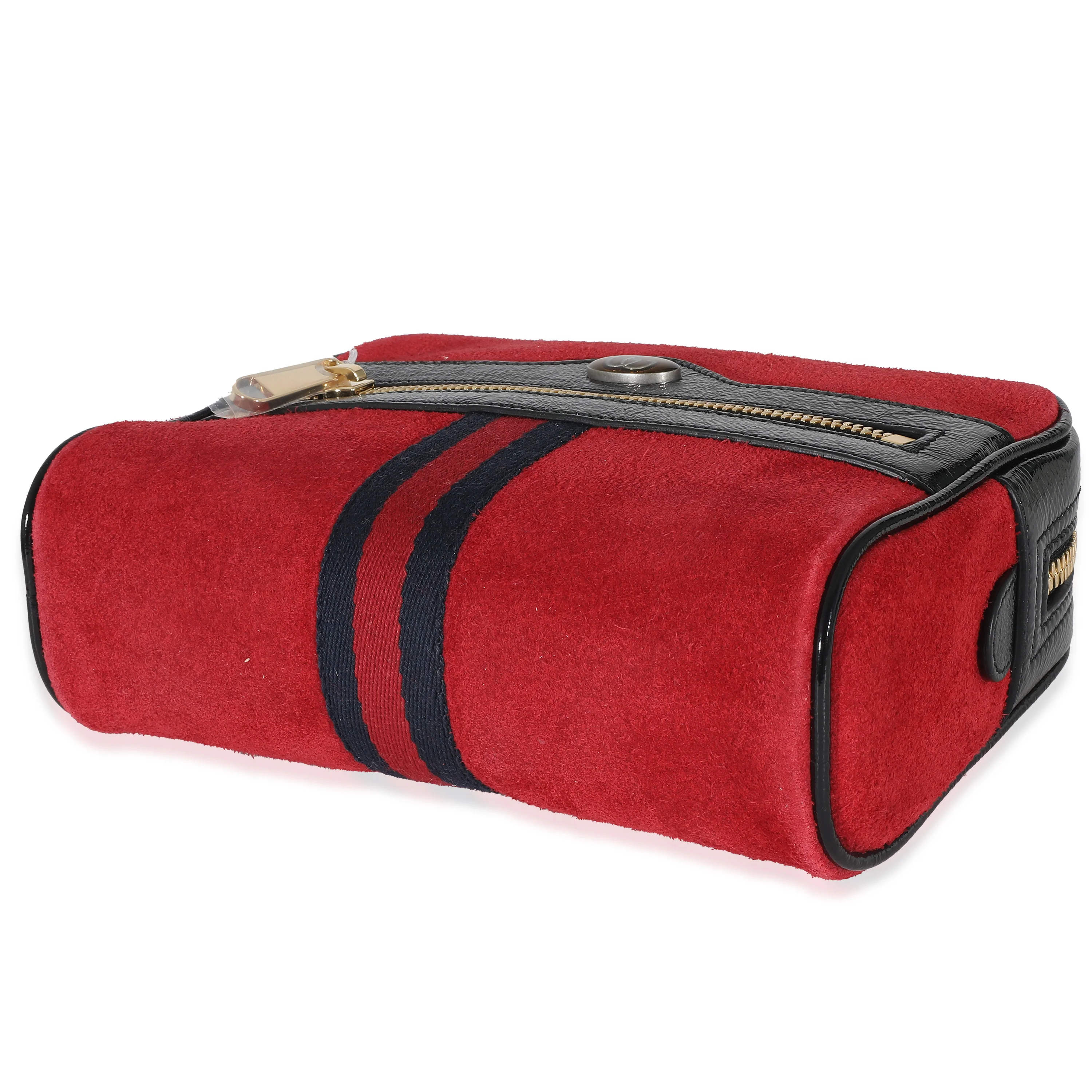 Gucci Red Suede Small Ophidia Belt Bag 85 - Image 7