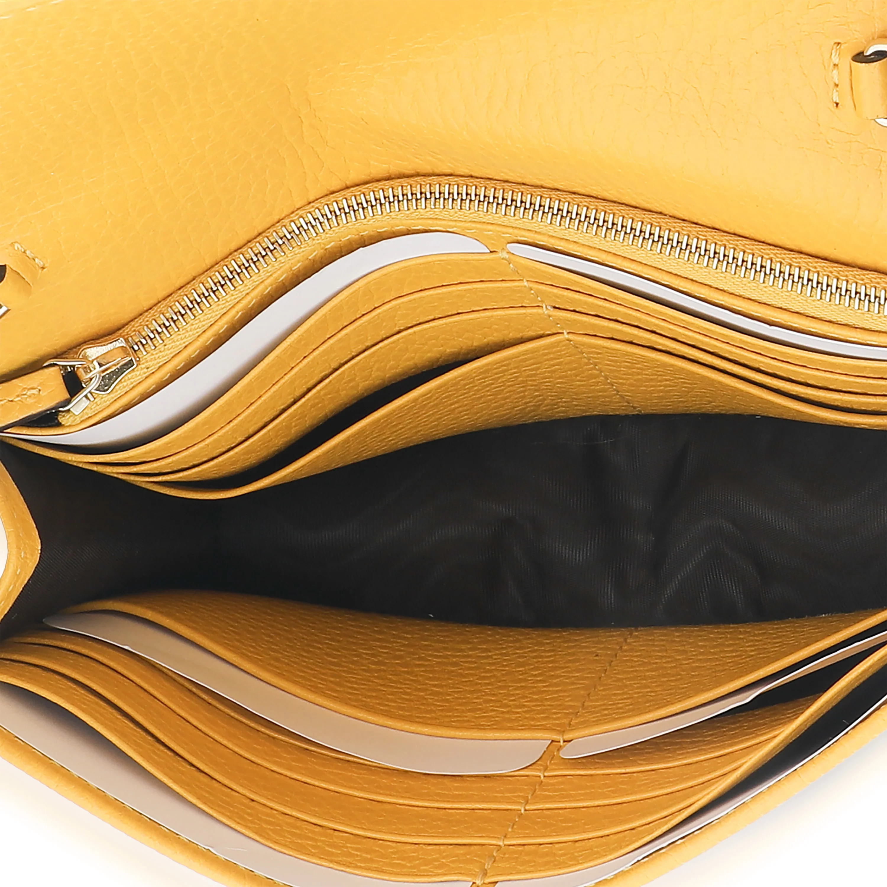 Gucci Yellow Calfskin Dollar Interlocking G Chain Wallet - Image 8