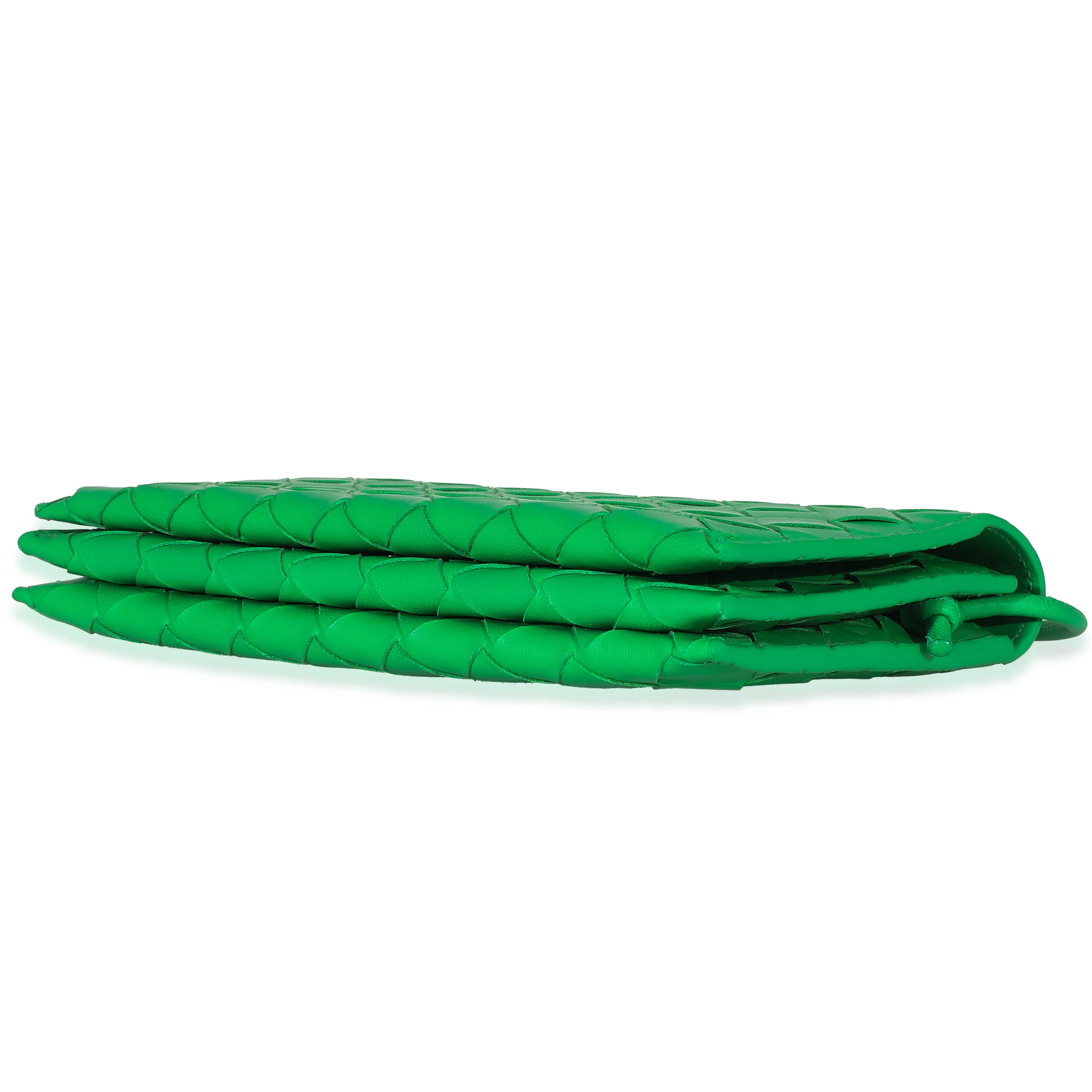 Bottega Veneta Parakeet Intrecciato Leather Wallet On Strap - Image 7