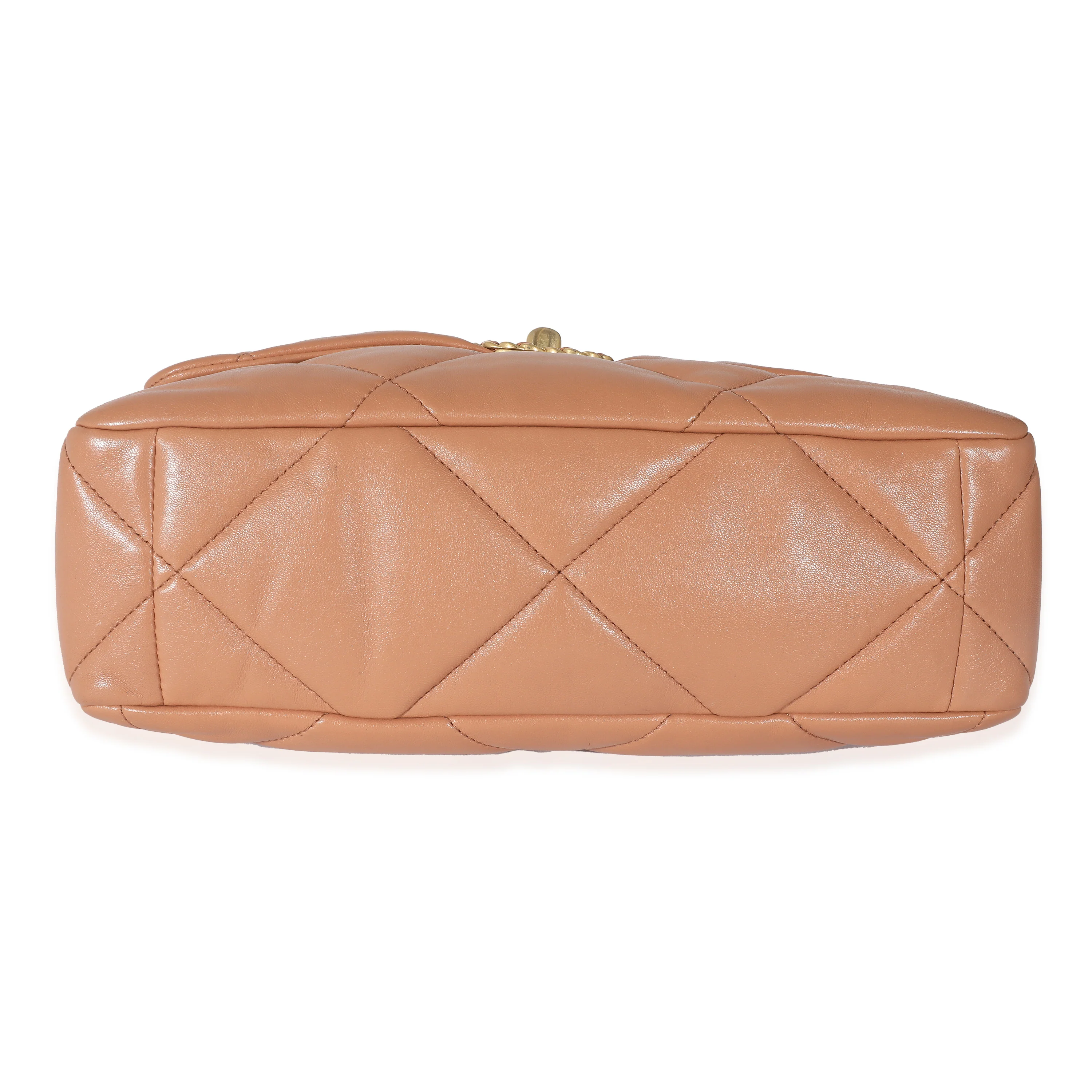 Chanel Brown Shiny Lambskin Large Chanel 19 Flap Bag - Image 5