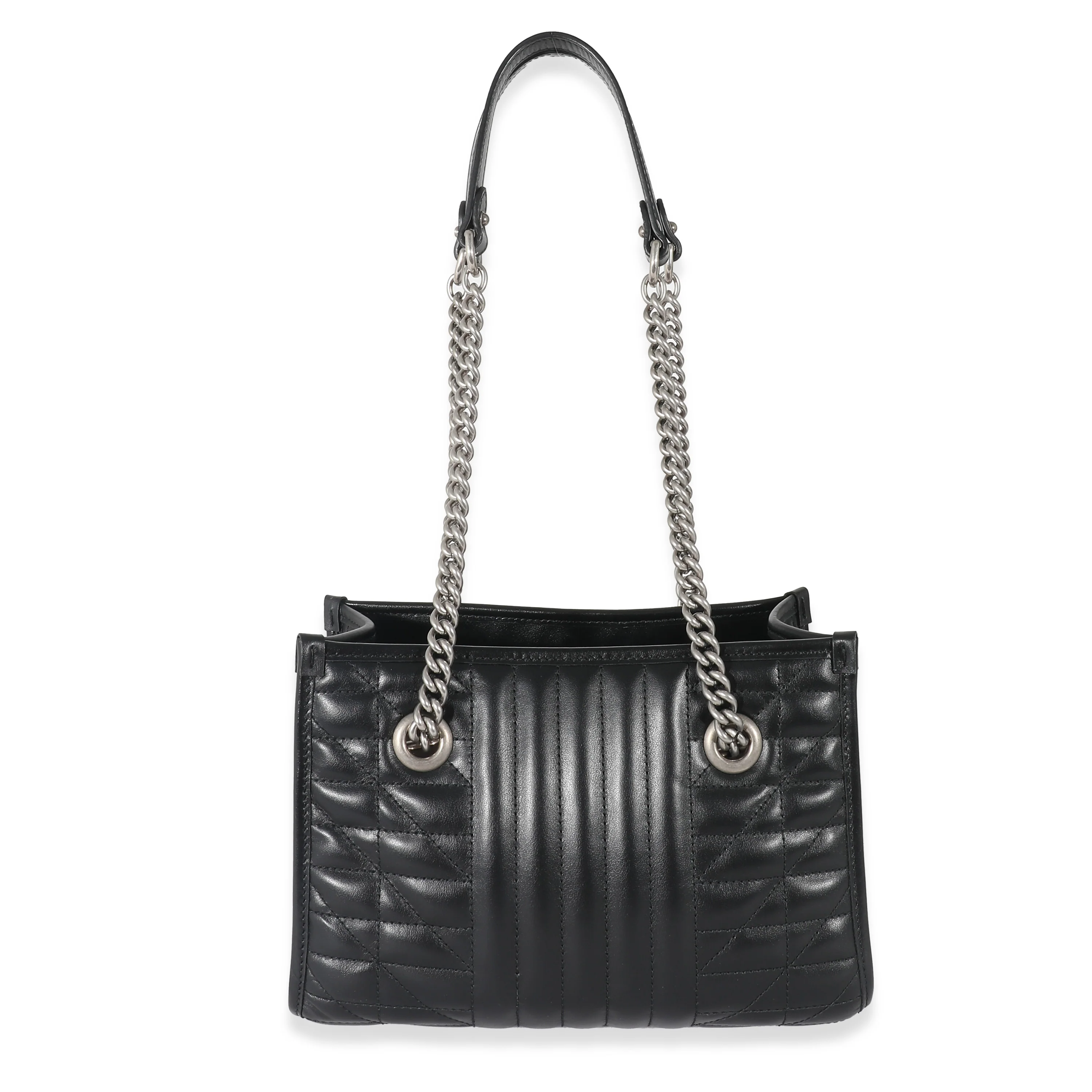 Gucci Black Matelassé Small Aria Marmont Tote - Image 7