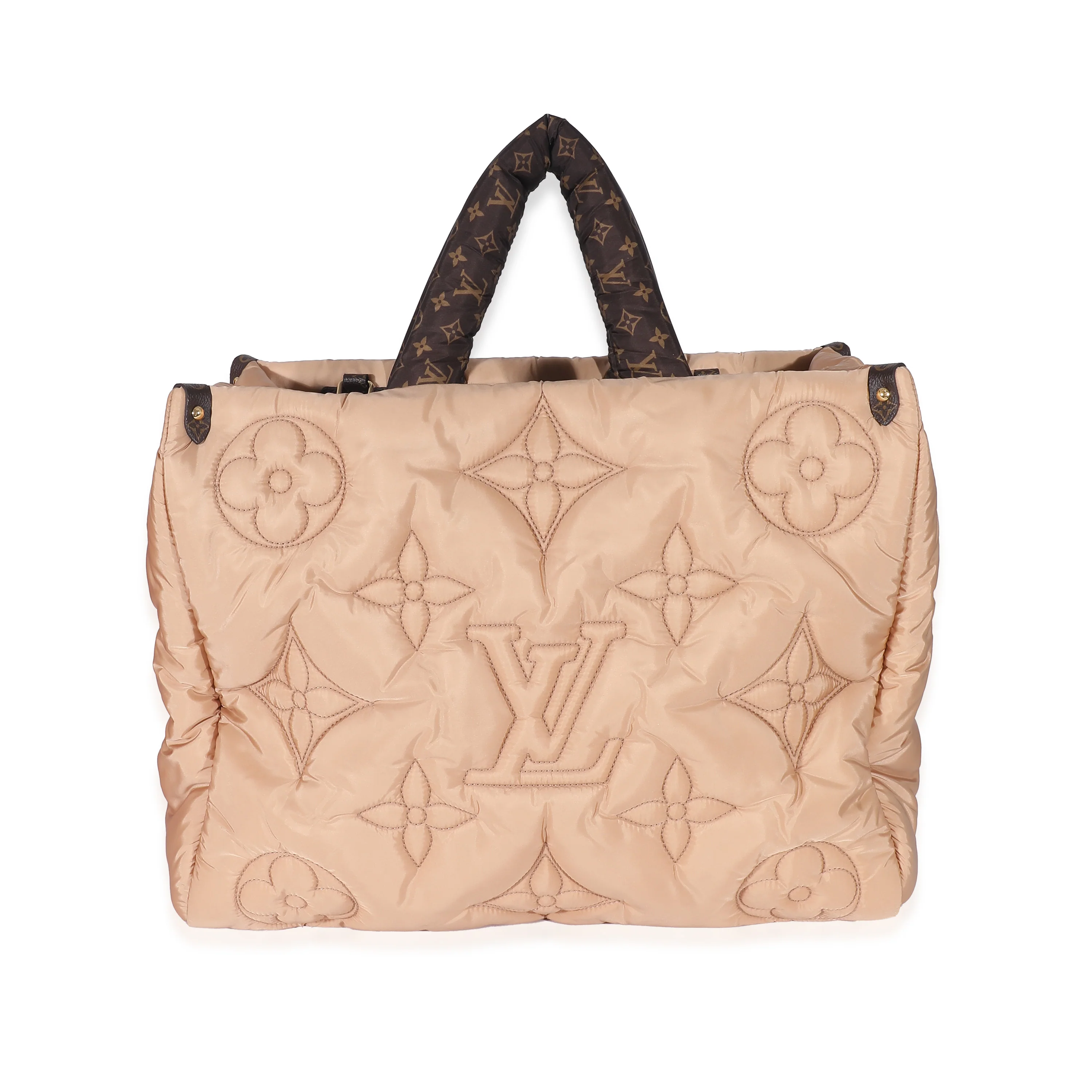 Louis Vuitton Beige Econyl Nylon Monogram Pillow Giant Onthego GM - Image 5