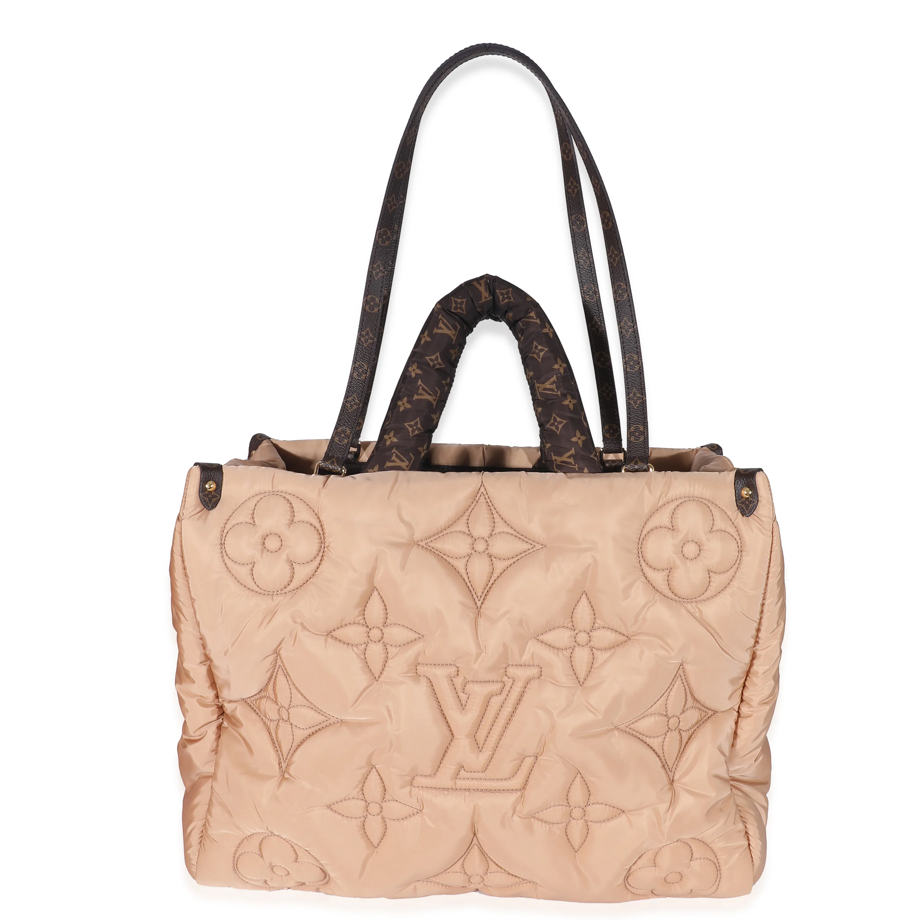 Louis Vuitton Beige Econyl Nylon Monogram Pillow Giant Onthego GM - Image 8