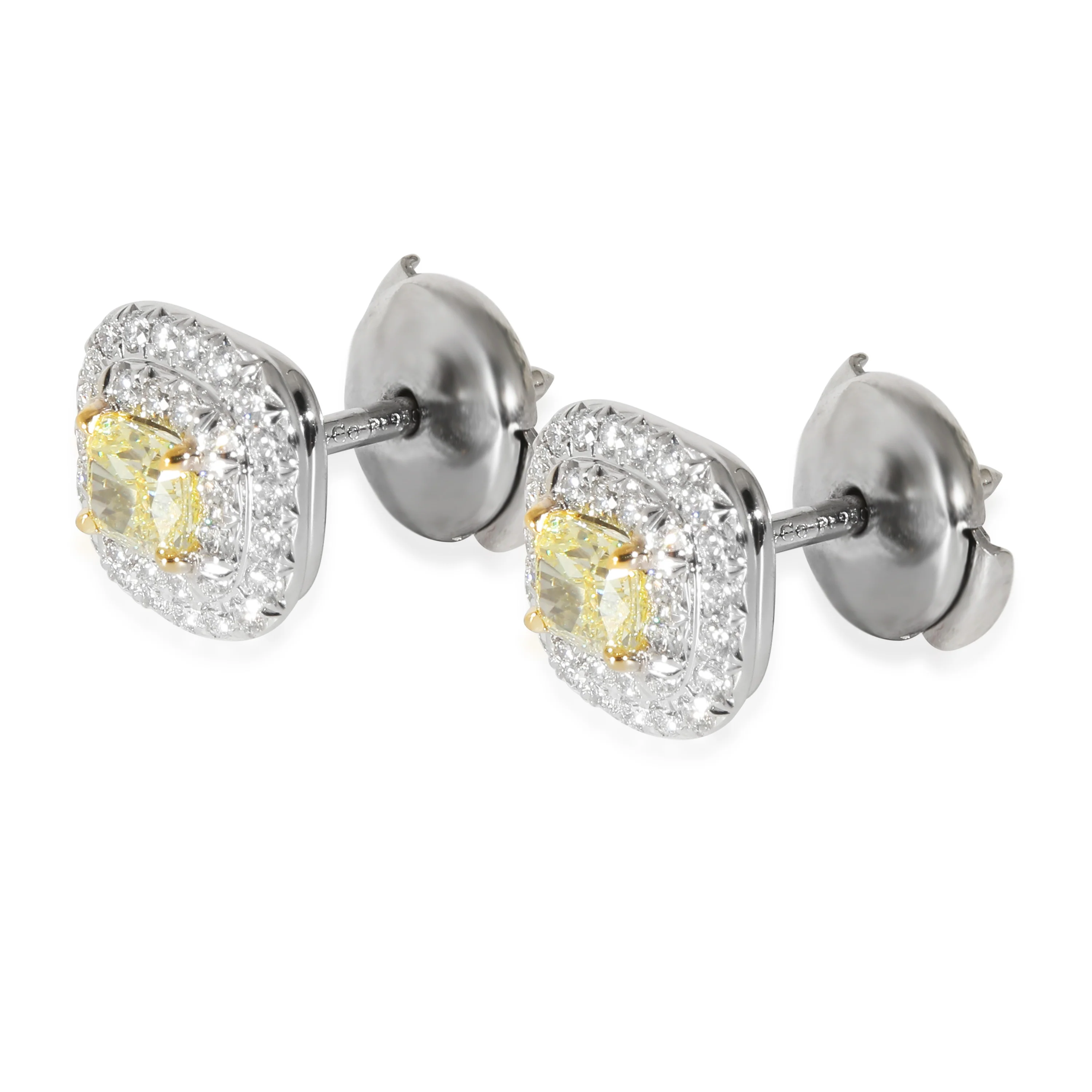 Tiffany & Co. Soleste Fancy Yellow Diamond Earrings in 18KT Yellow Gold 1.10 CTW - Image 2