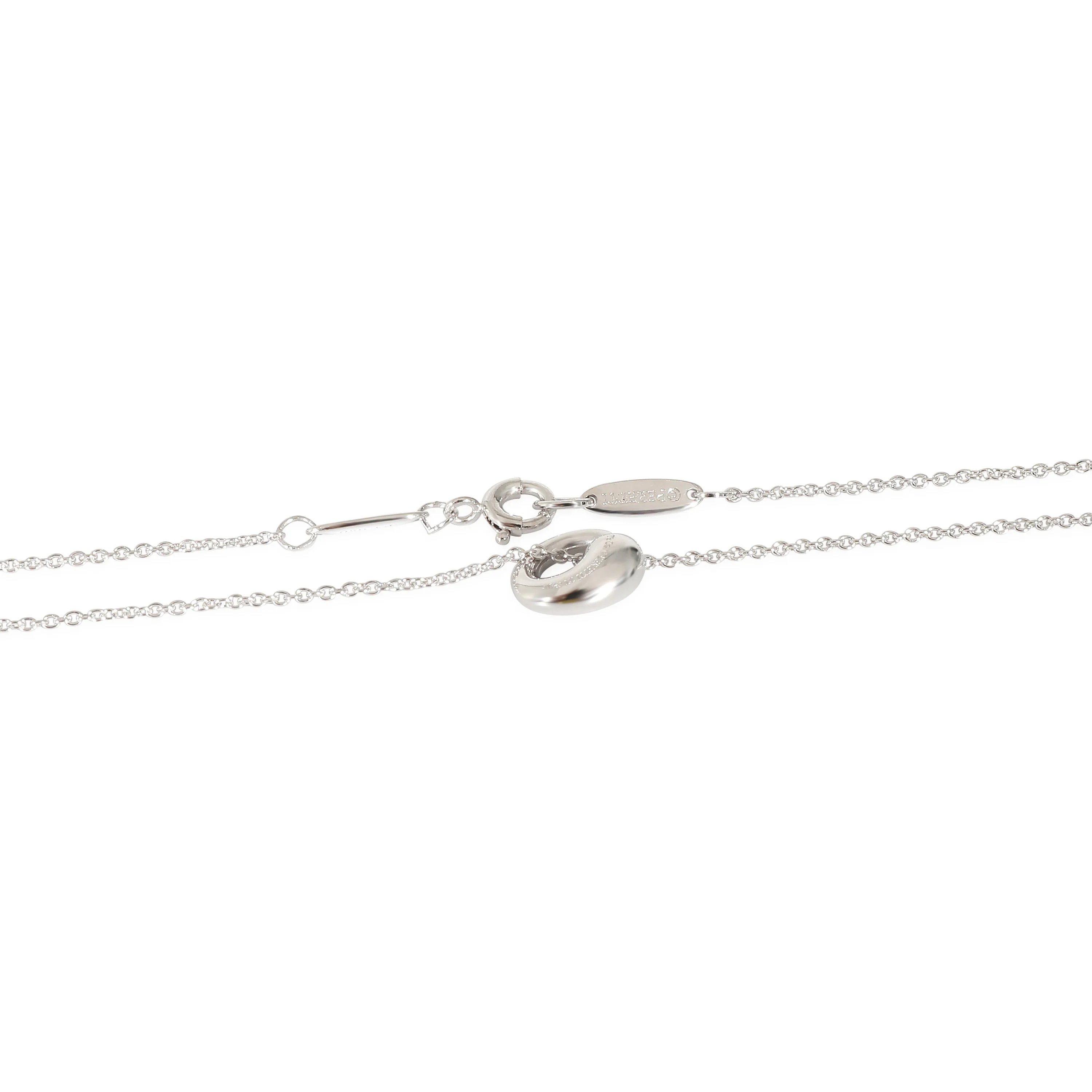 Elsa Peretti Eternal Circle Pendant 18K White Gold/ Platinum Chain - Image 2