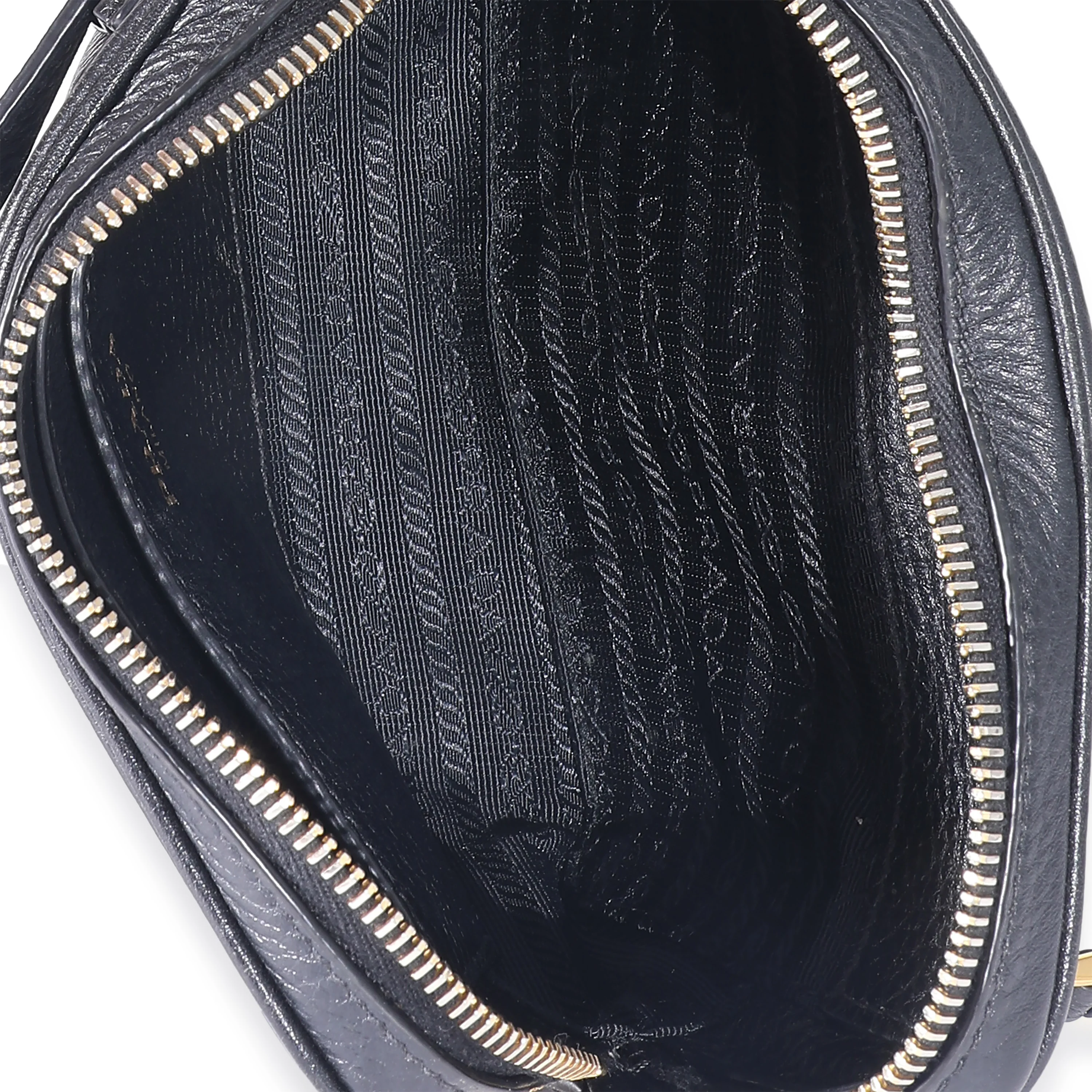 Prada Black Vitello Daino Convertible Belt Bag - Image 8