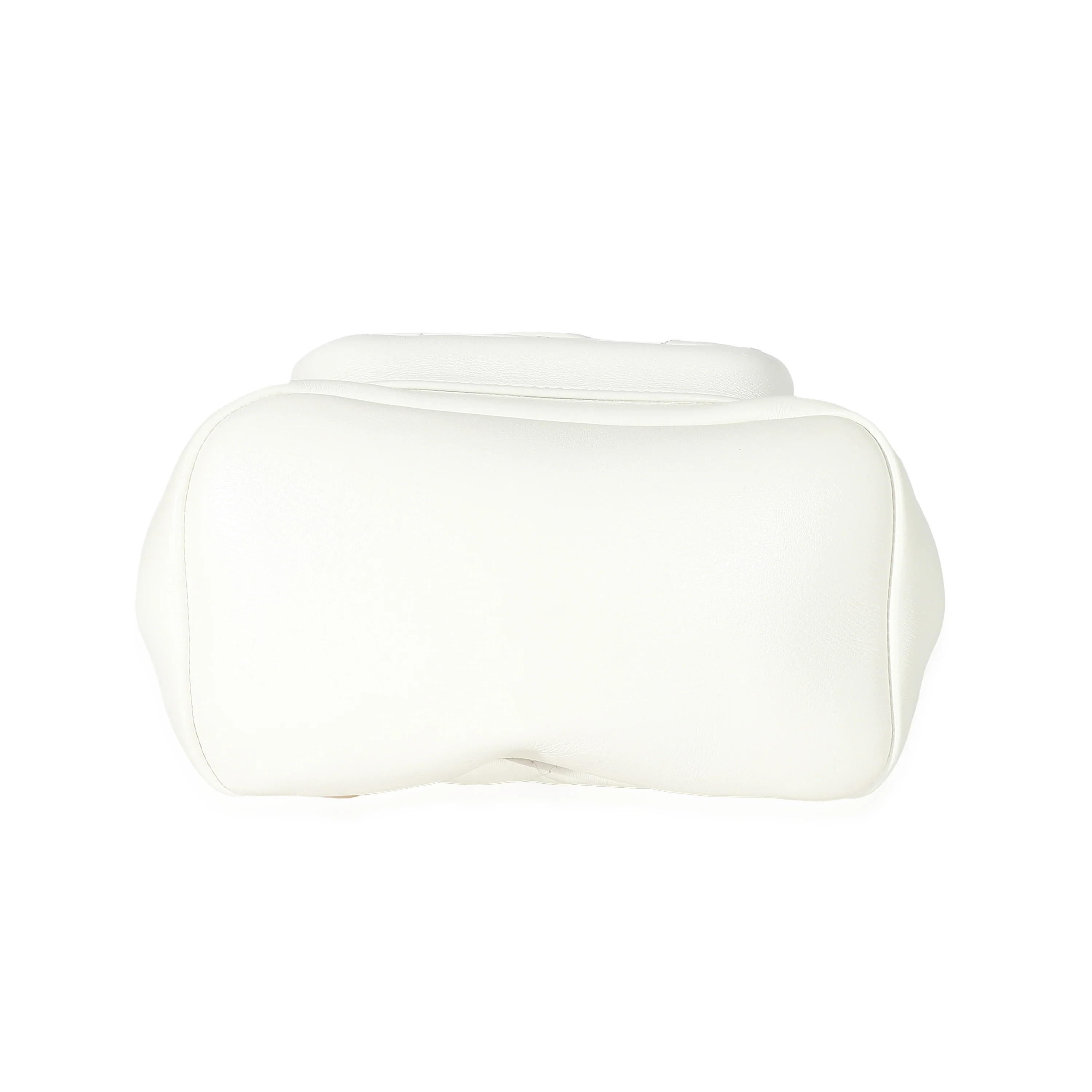 Chanel White Shiny Aged Quilted Lambskin Small Duma Drawstring Backpack - Image 5