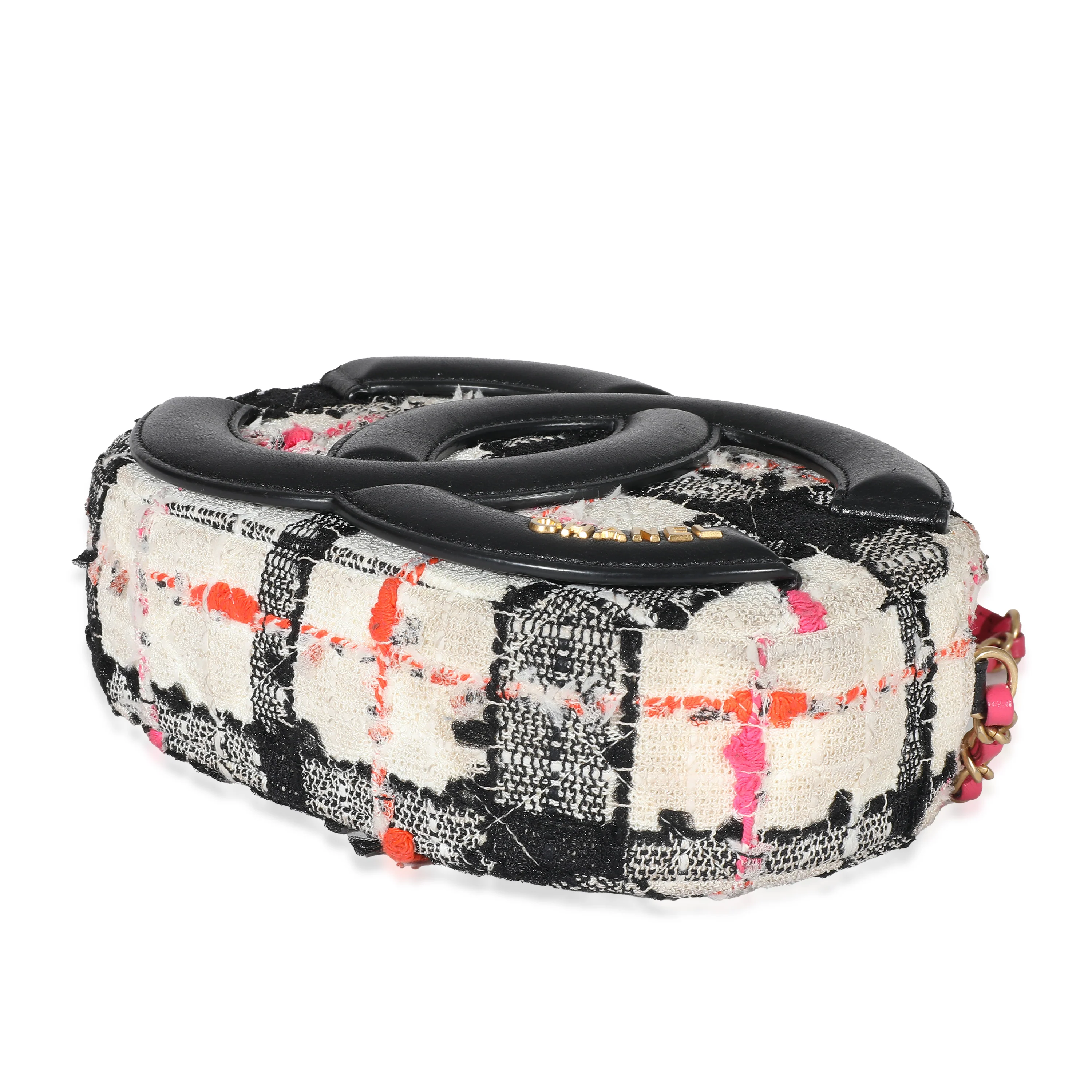 Chanel Black White Quilted Tweed Coco Midnight Camera Case - Image 6
