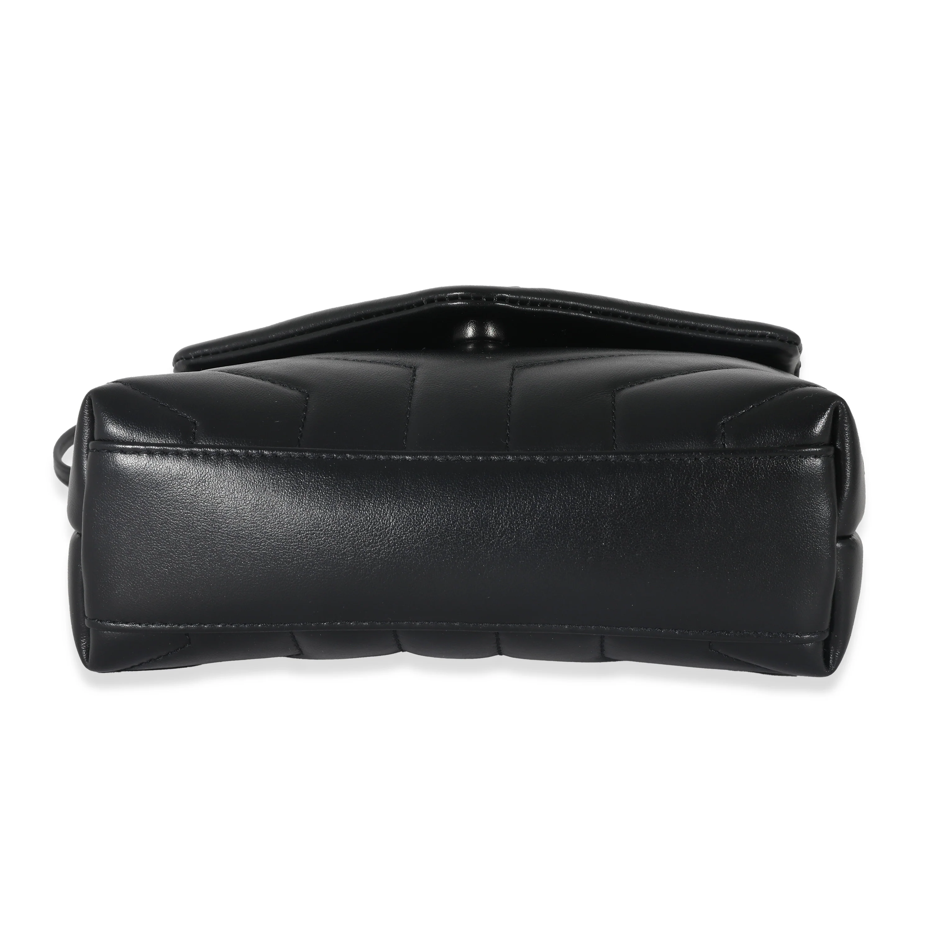 Saint Laurent Black Matelassé Leather Loulou Toy Bag - Image 5