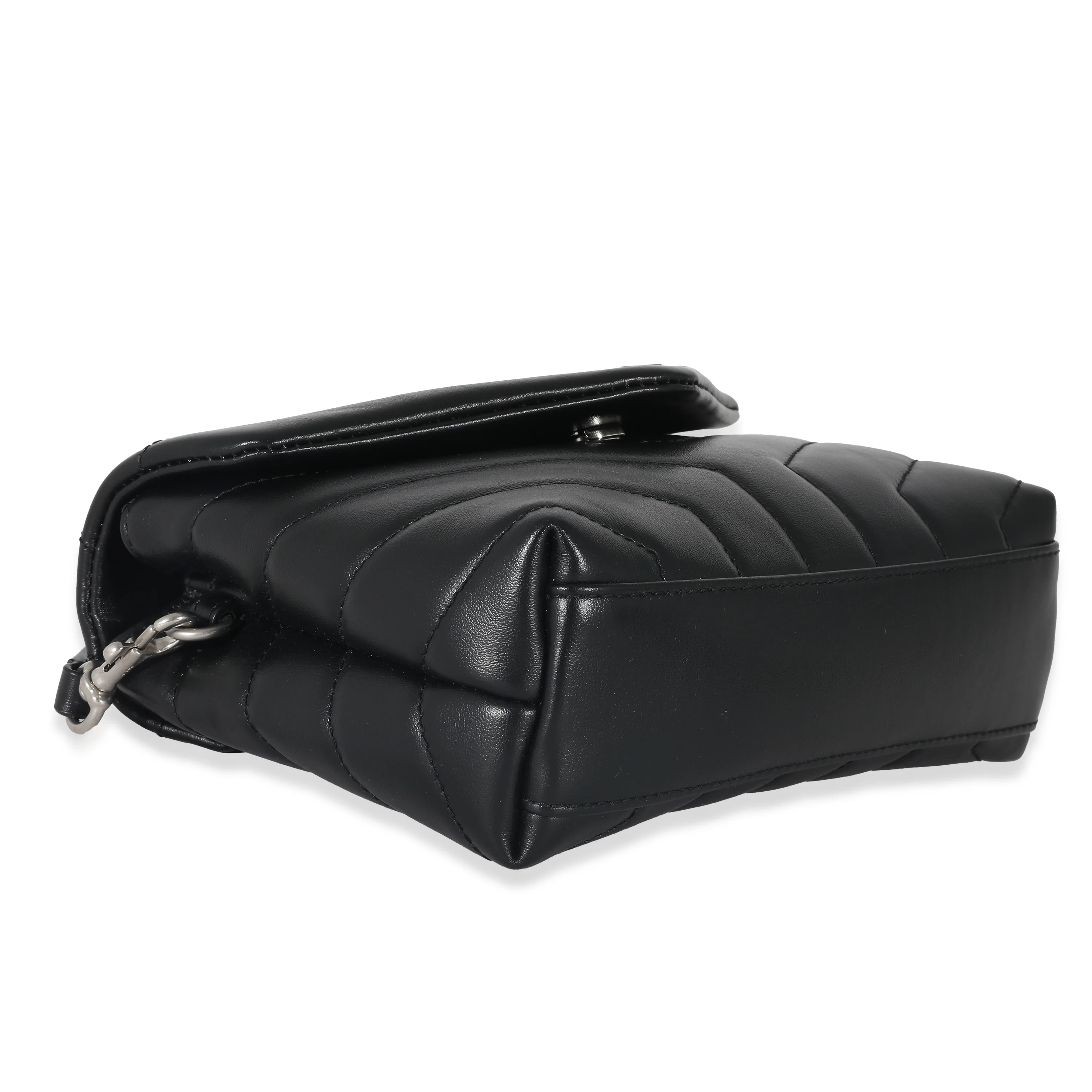 Saint Laurent Black Matelassé Leather Loulou Toy Bag - Image 6