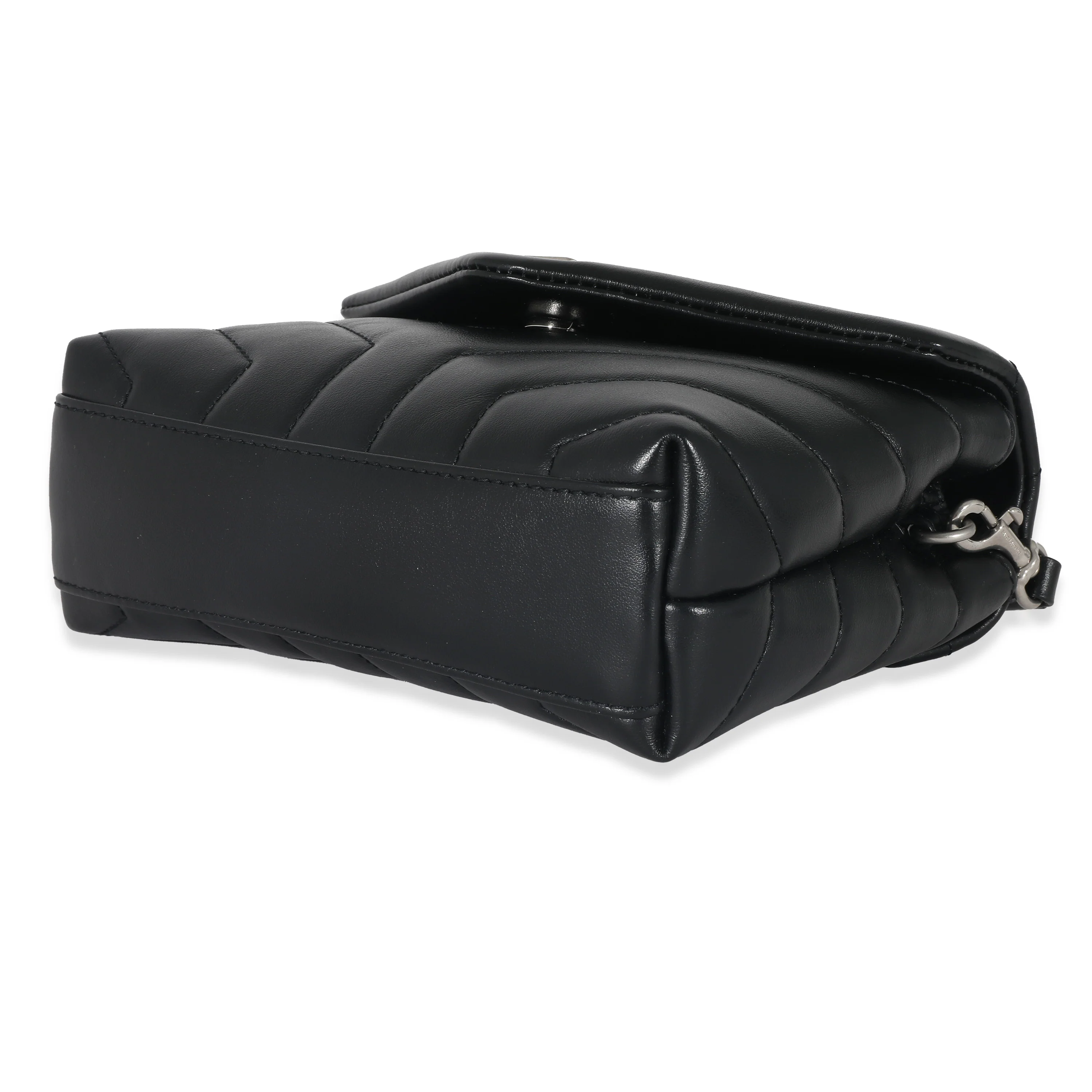 Saint Laurent Black Matelassé Leather Loulou Toy Bag - Image 7