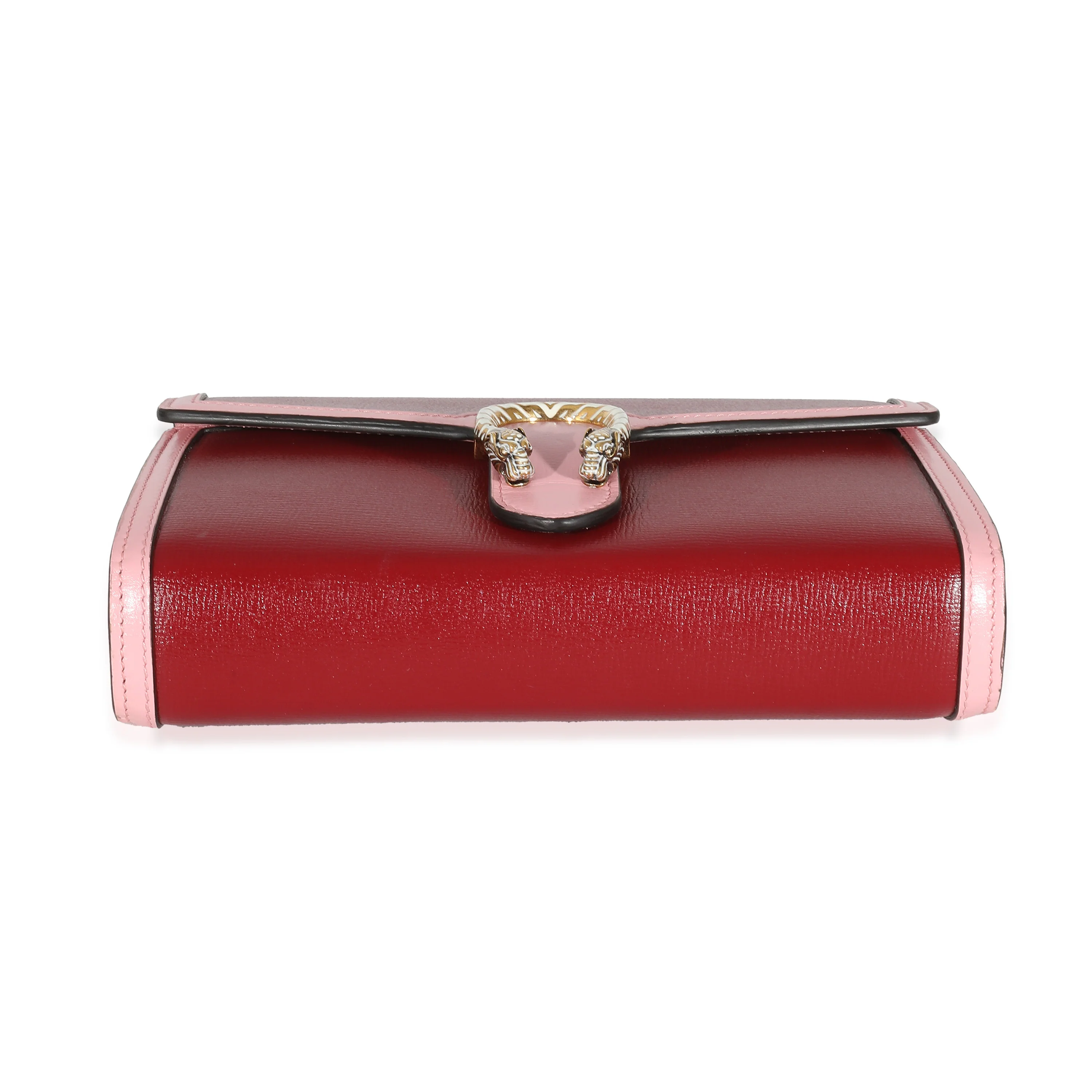 Pink White Leather Dionysus Chain Wallet - Image 7