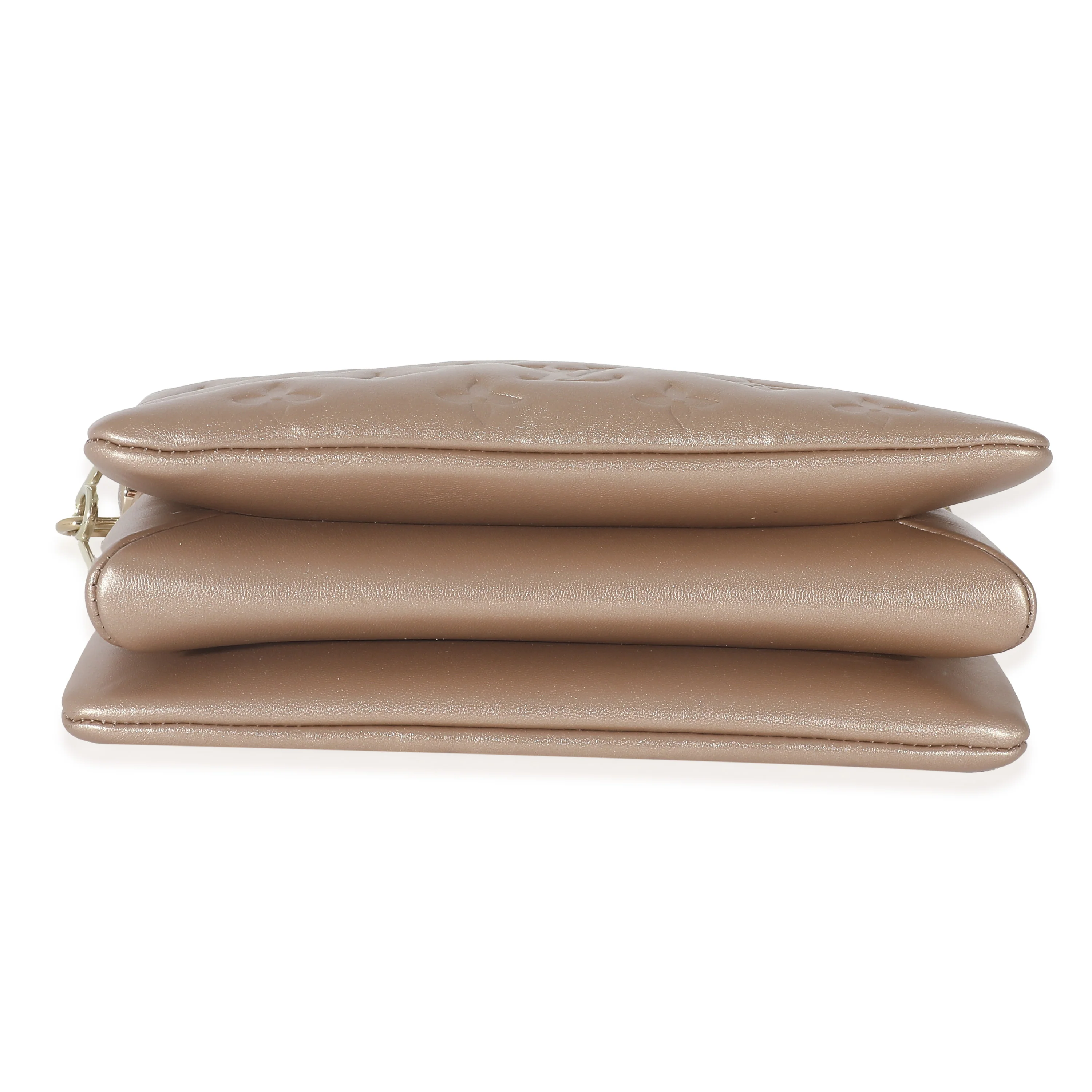 Louis Vuitton Light Gold Monogram Embossed Puffy Lambskin Coussin BB - Image 5