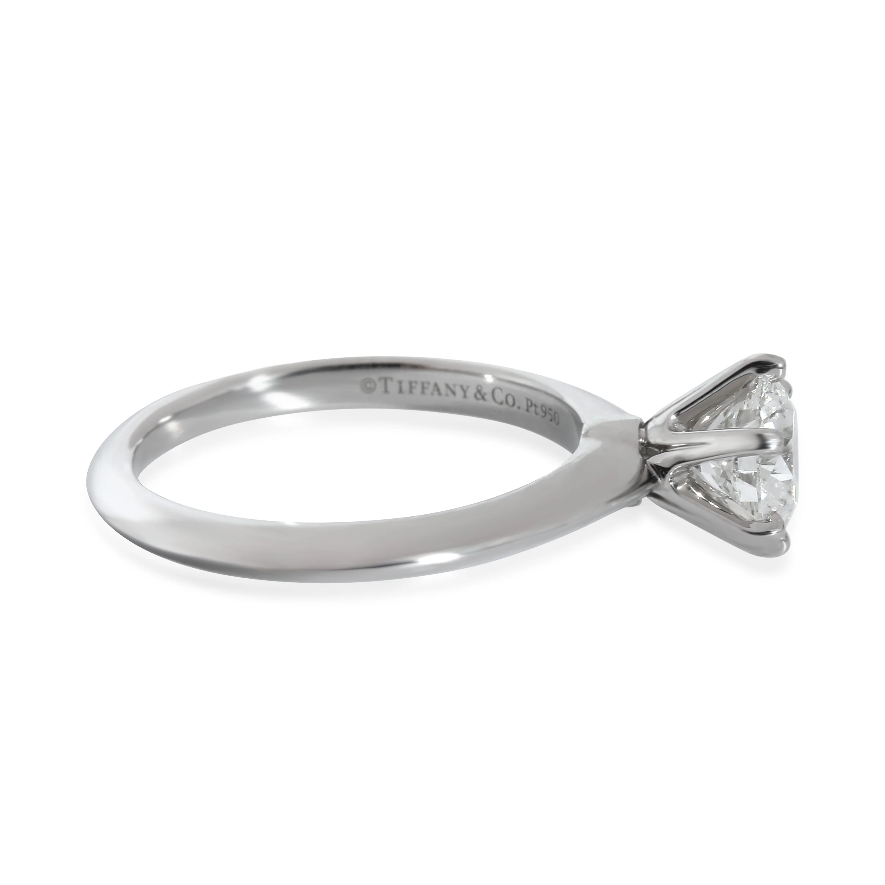 Tiffany & Co. Solitaire Diamond Engagement Ring in  Platinum F VVS1 0.99 CTW - Image 2