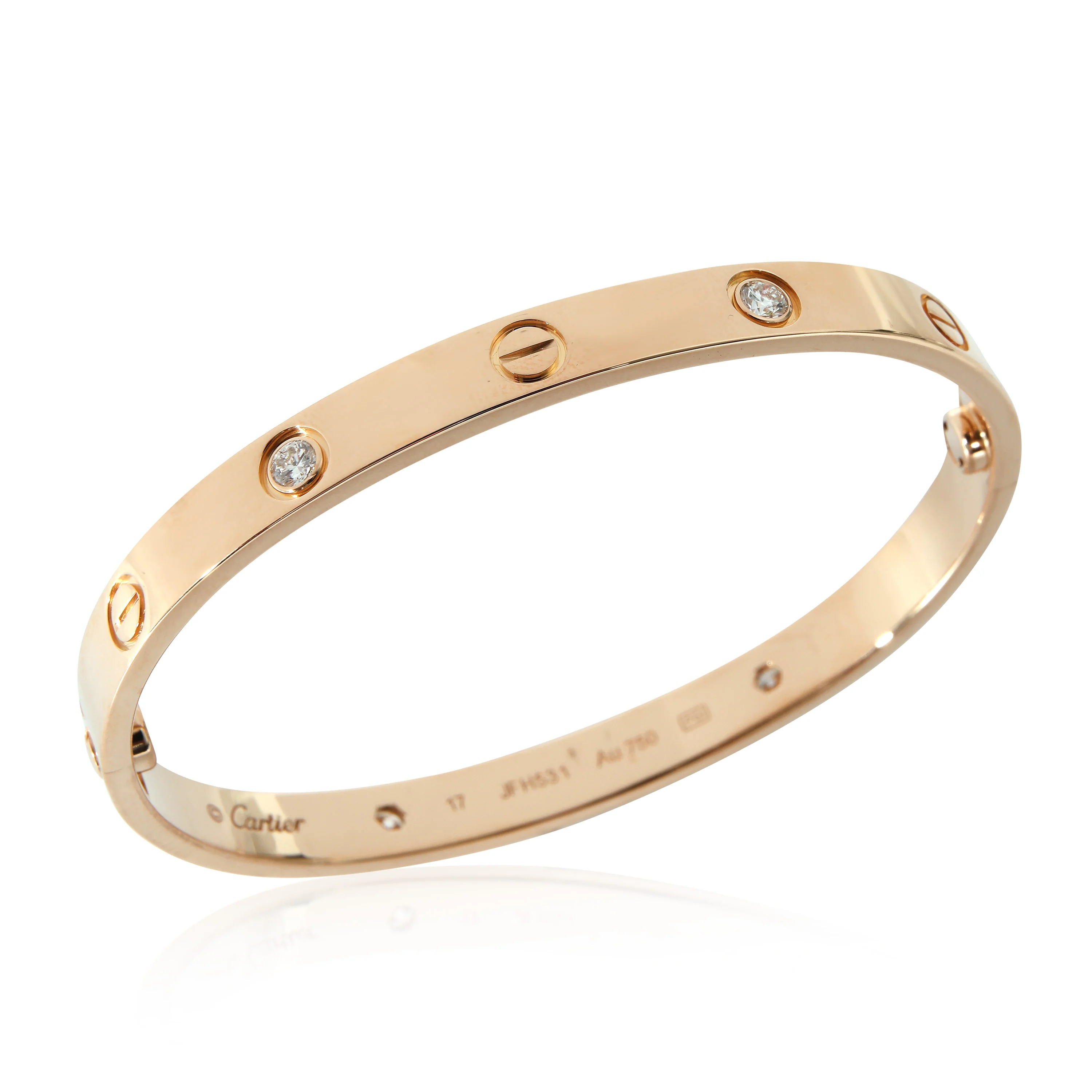 Cartier Love Diamond Bracelet in 18k Yellow Gold 0.42 CTW - Image 3
