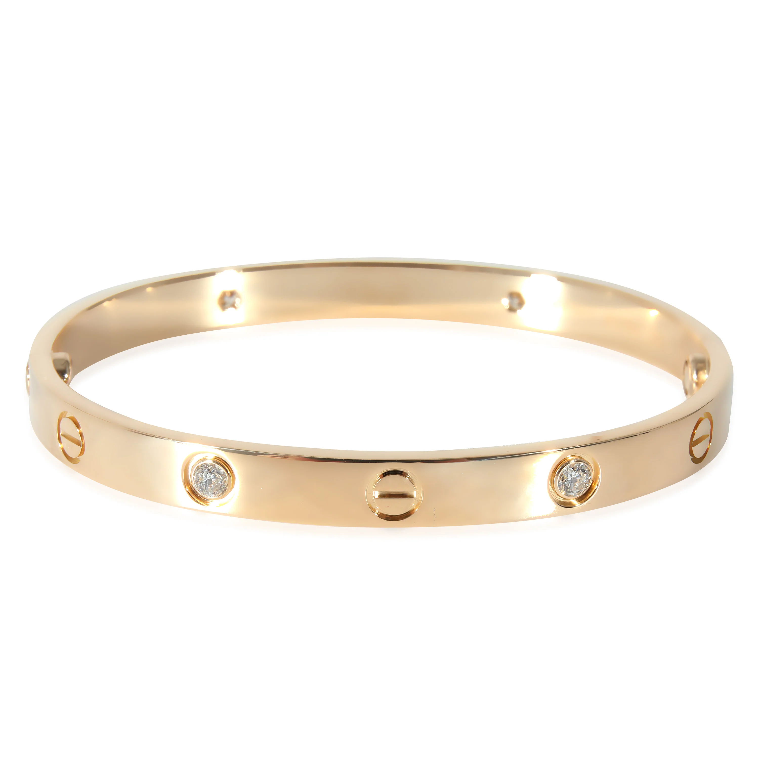 Cartier Love Diamond Bracelet in 18k Yellow Gold 0.42 CTW - Image 4