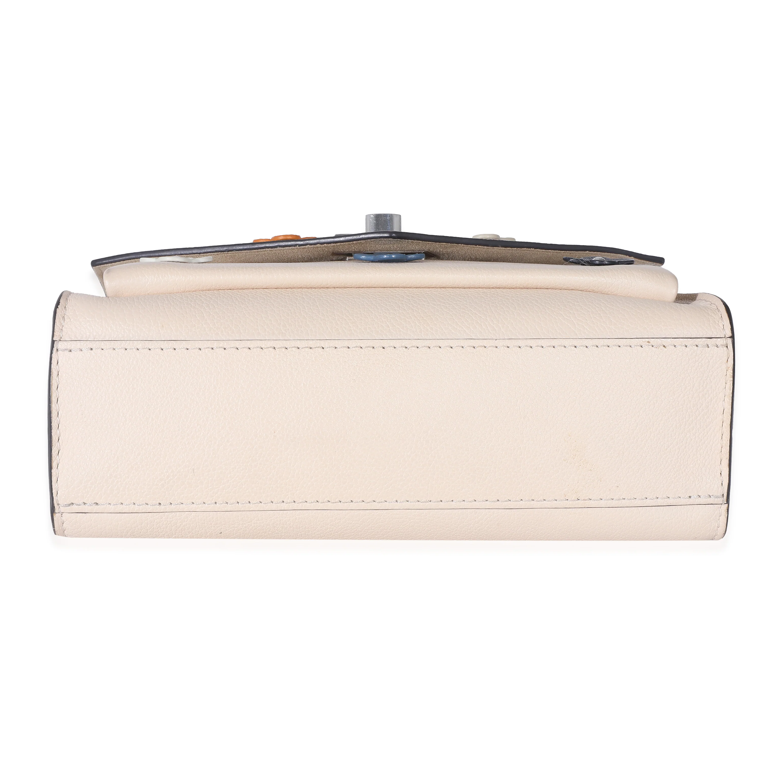 Louis Vuitton White Leather Mylockme Fleurs BB - Image 5