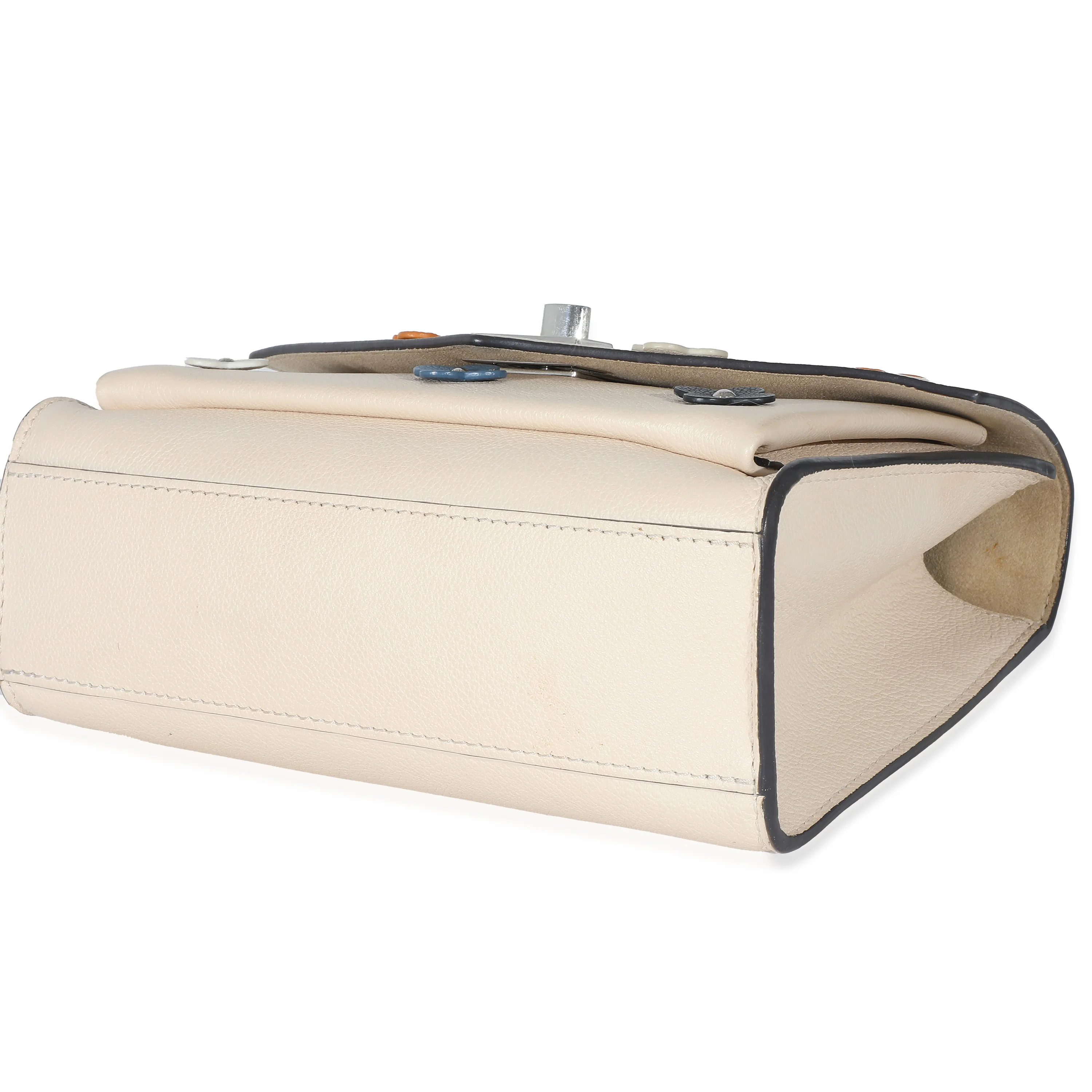 Louis Vuitton White Leather Mylockme Fleurs BB - Image 7