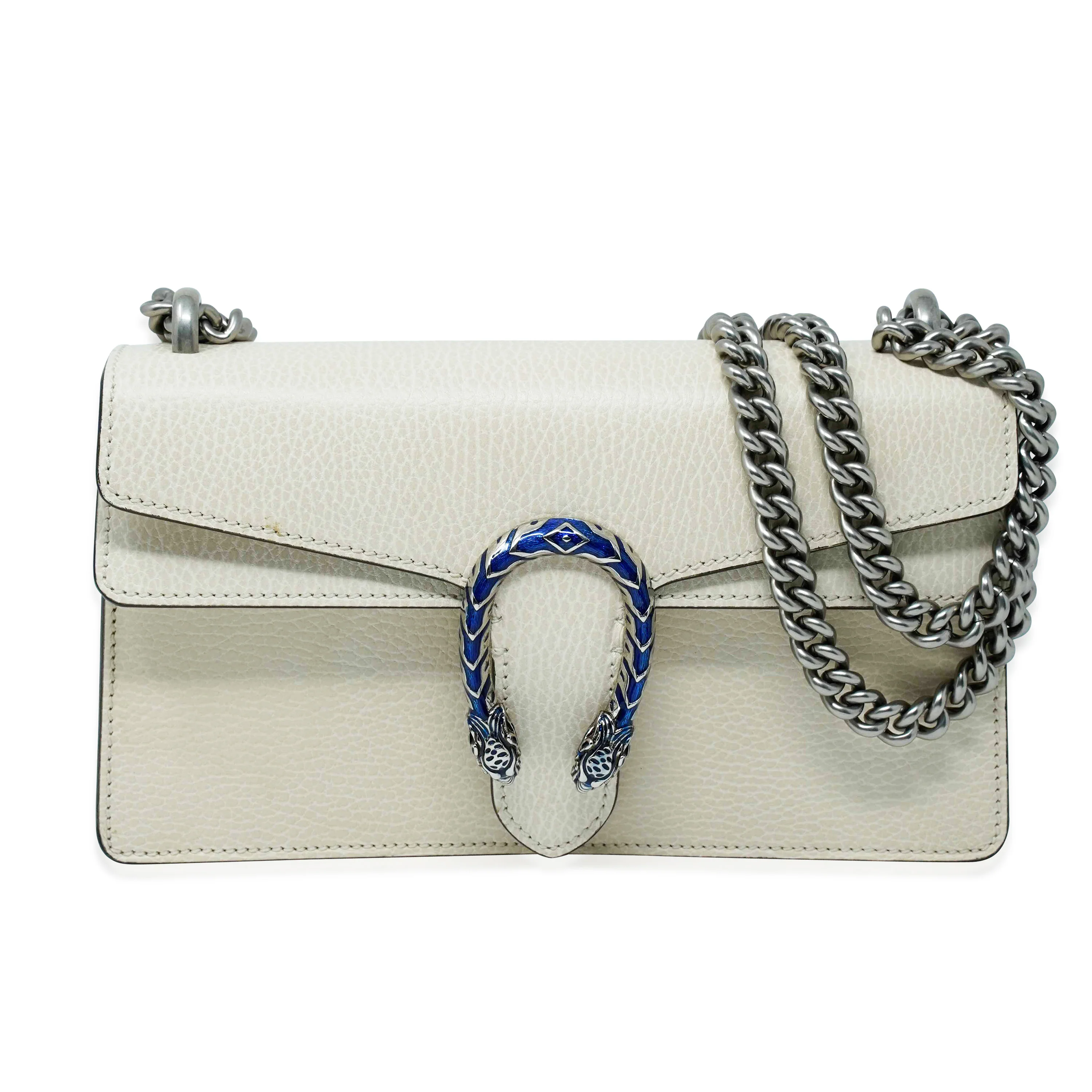 White Calfskin Small Dionysus Shoulder Bag
