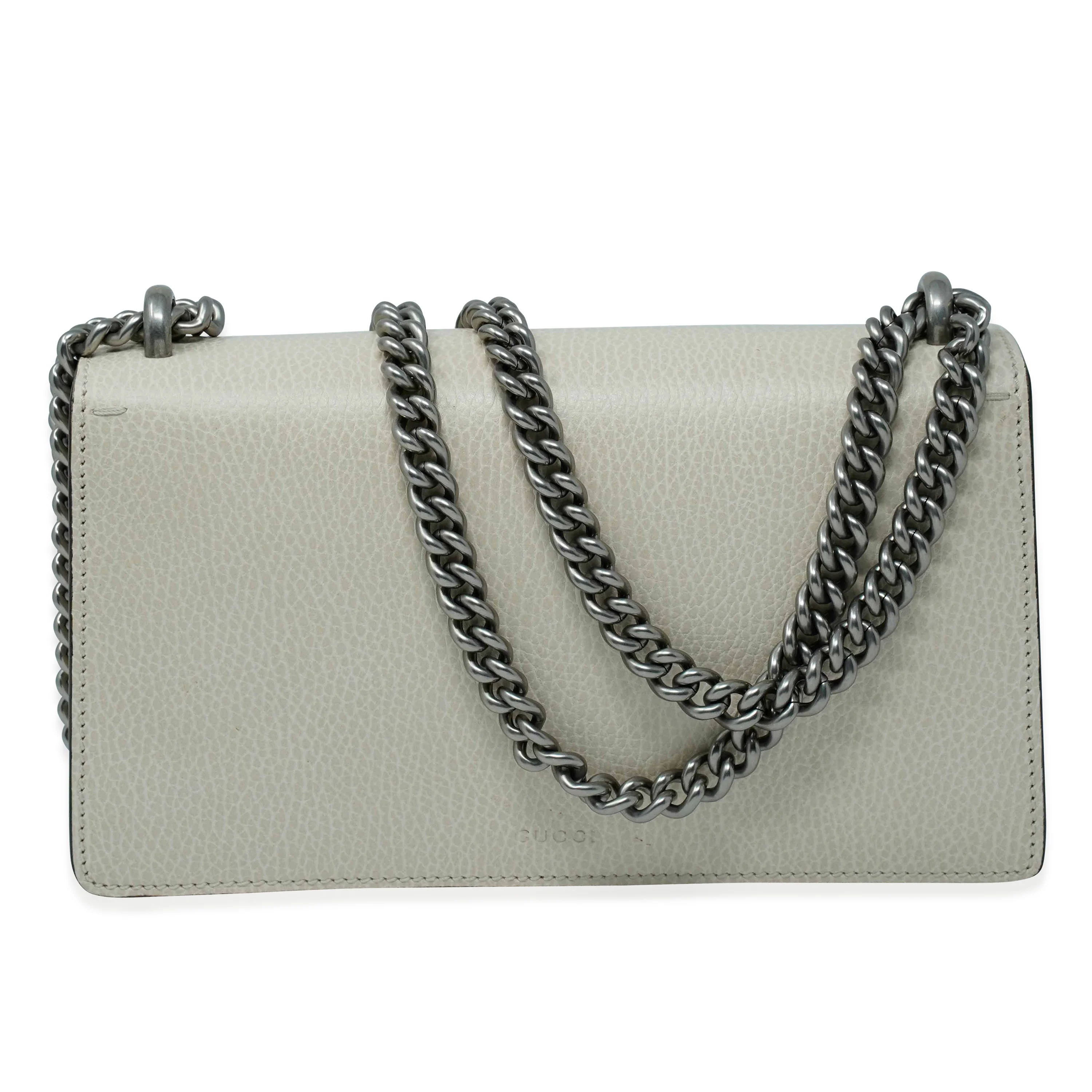 White Calfskin Small Dionysus Shoulder Bag - Image 2