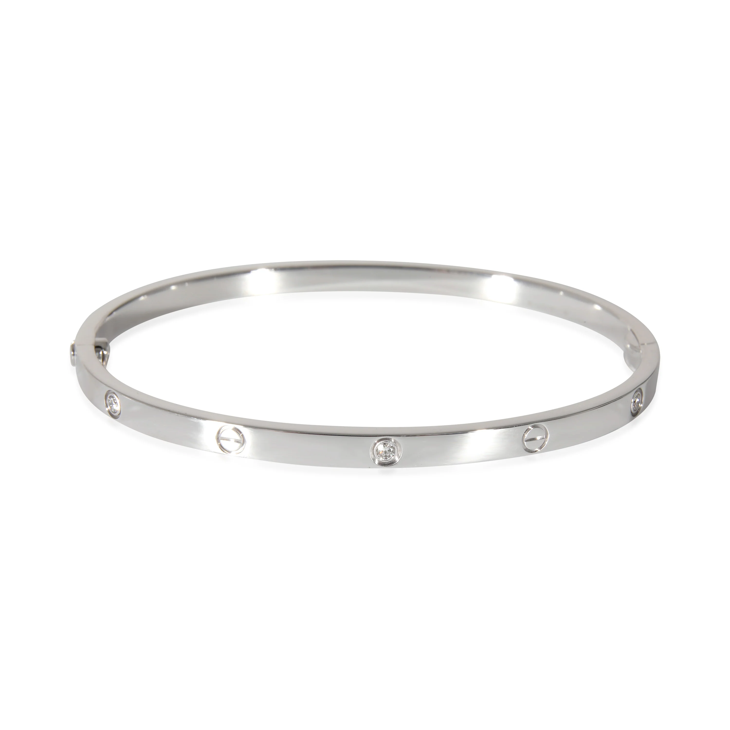 Cartier Love Bracelet, Small Model, 6 Diamonds (White Gold, Diamonds) - Image 3