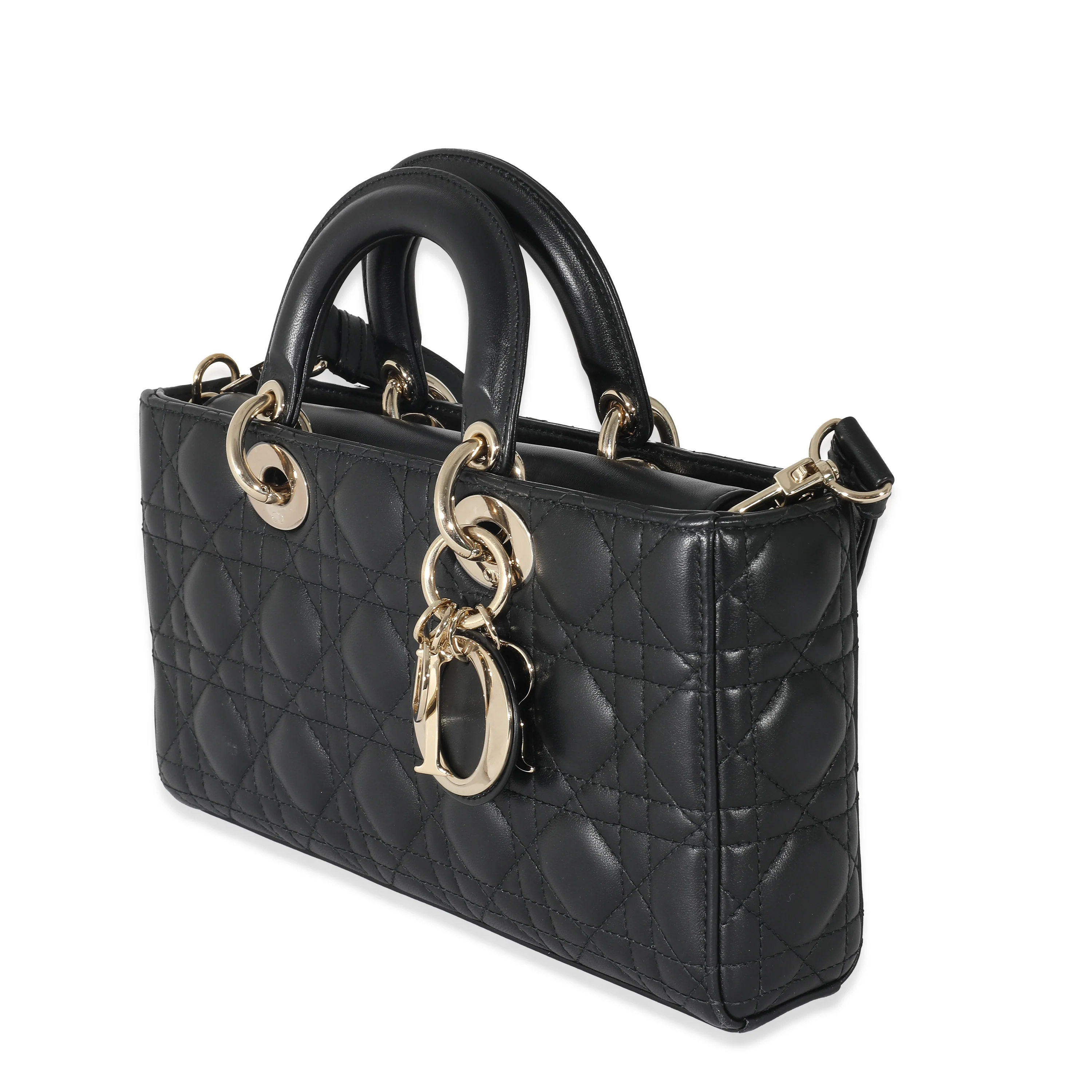 Christian Dior Black Cannage Lambskin Medium D-Joy Bag - Image 2