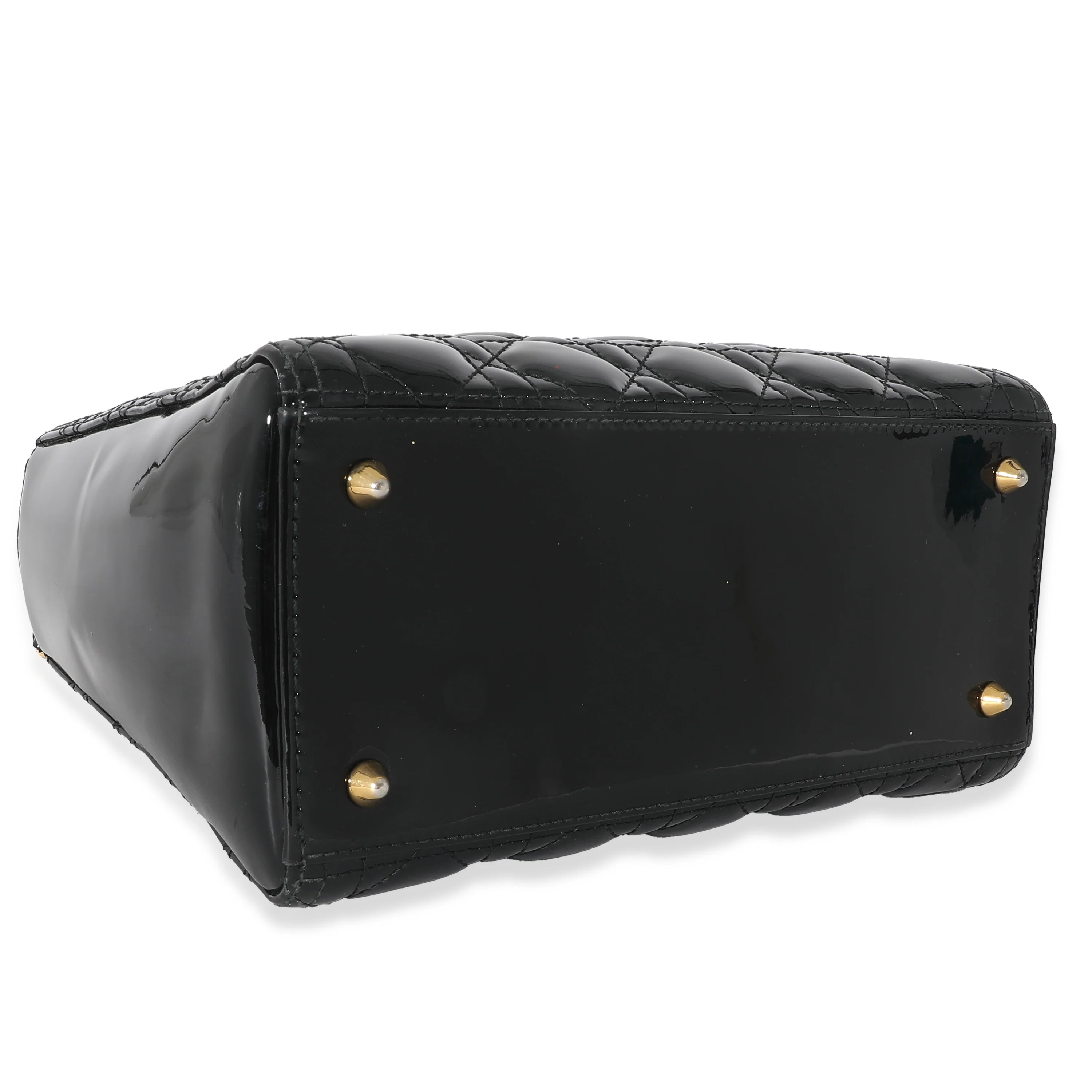 Christian Dior Black Patent Medium Lady Dior - Image 6