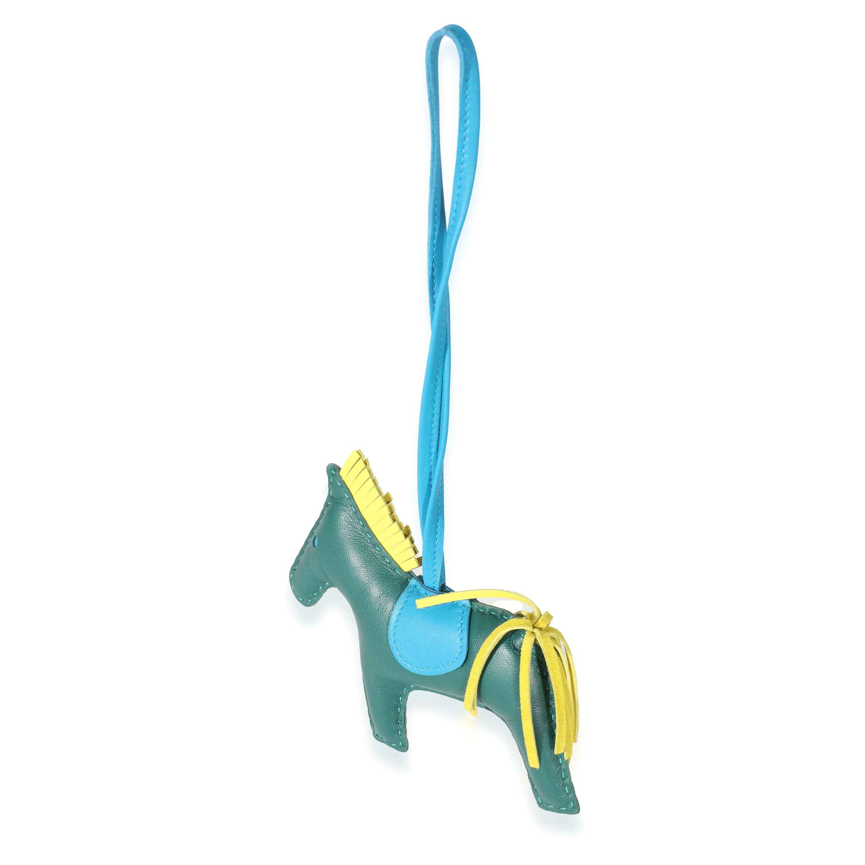Hermes Milo Lambskin Vert Bleu Izmir Jaune de Naples Rodeo MM - Image 2
