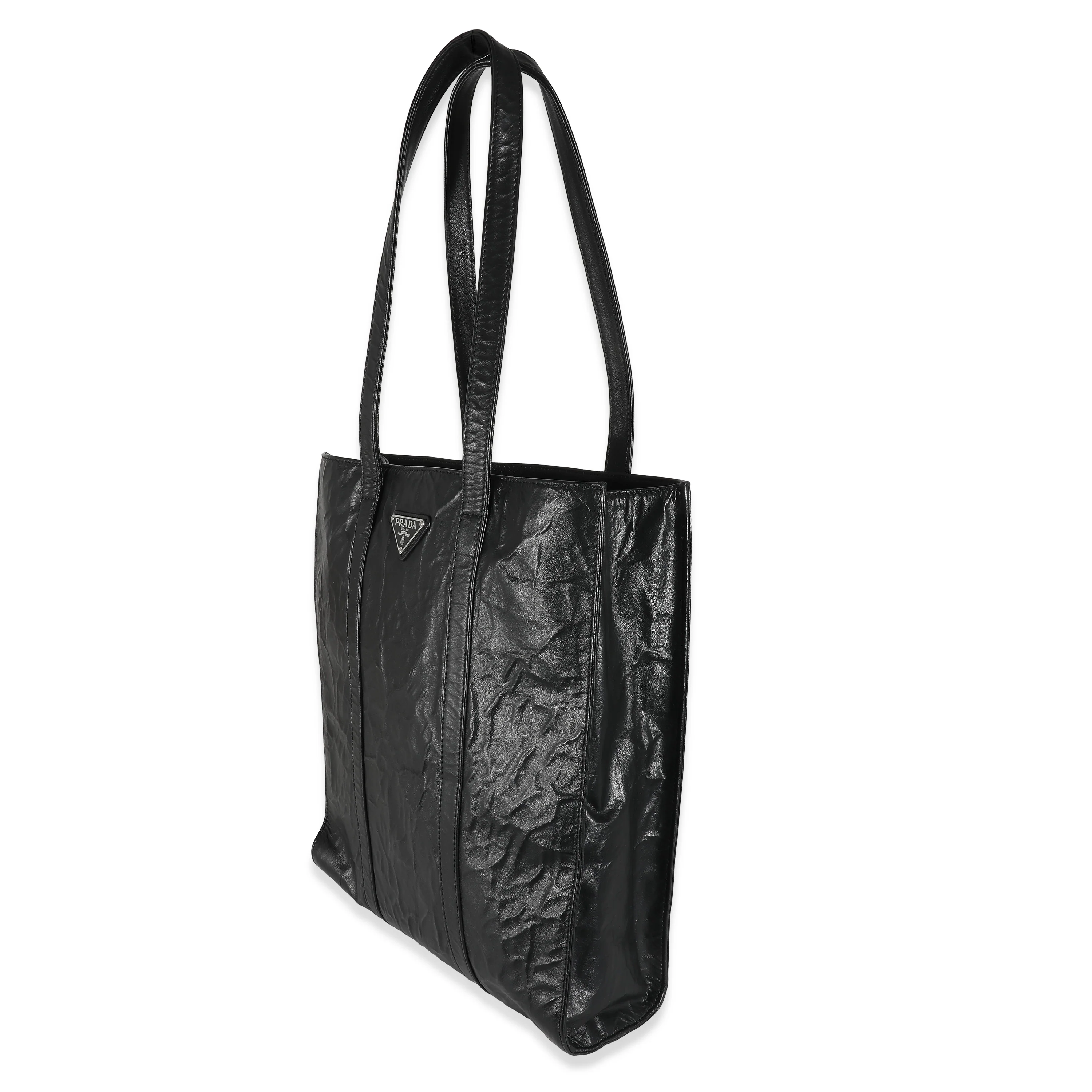 Black Antique Nappa Small Tote - Image 2