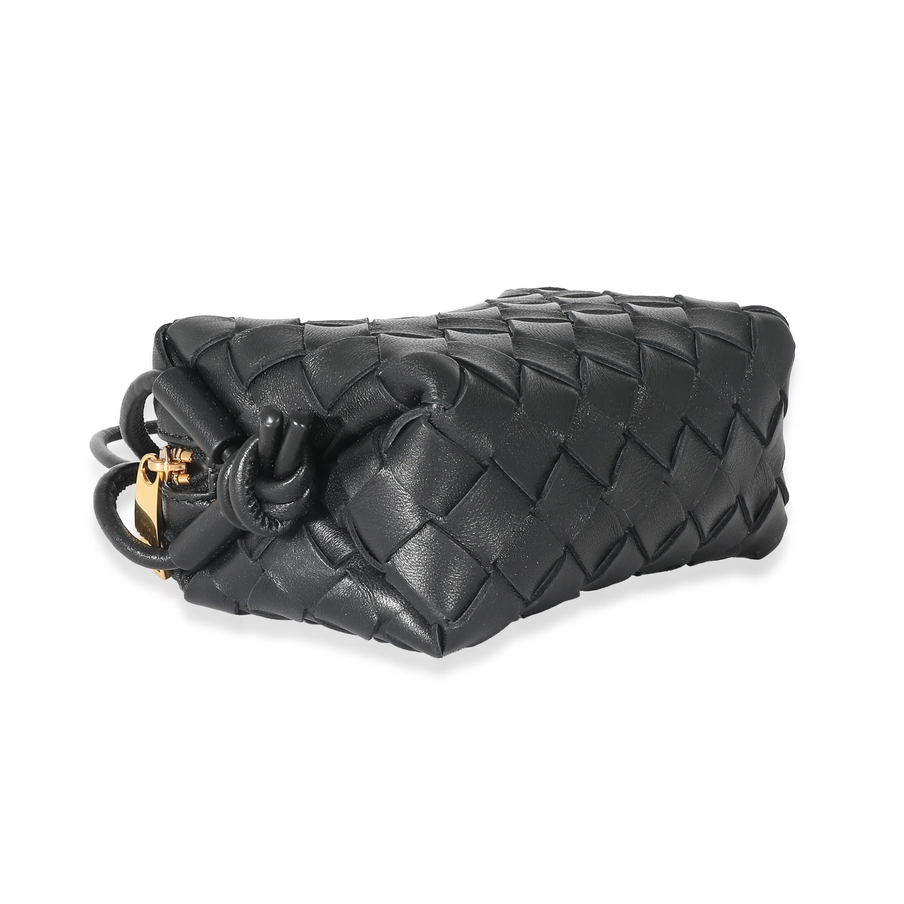 Bottega Veneta Black Intrecciato Candy Loop Bag - Image 6