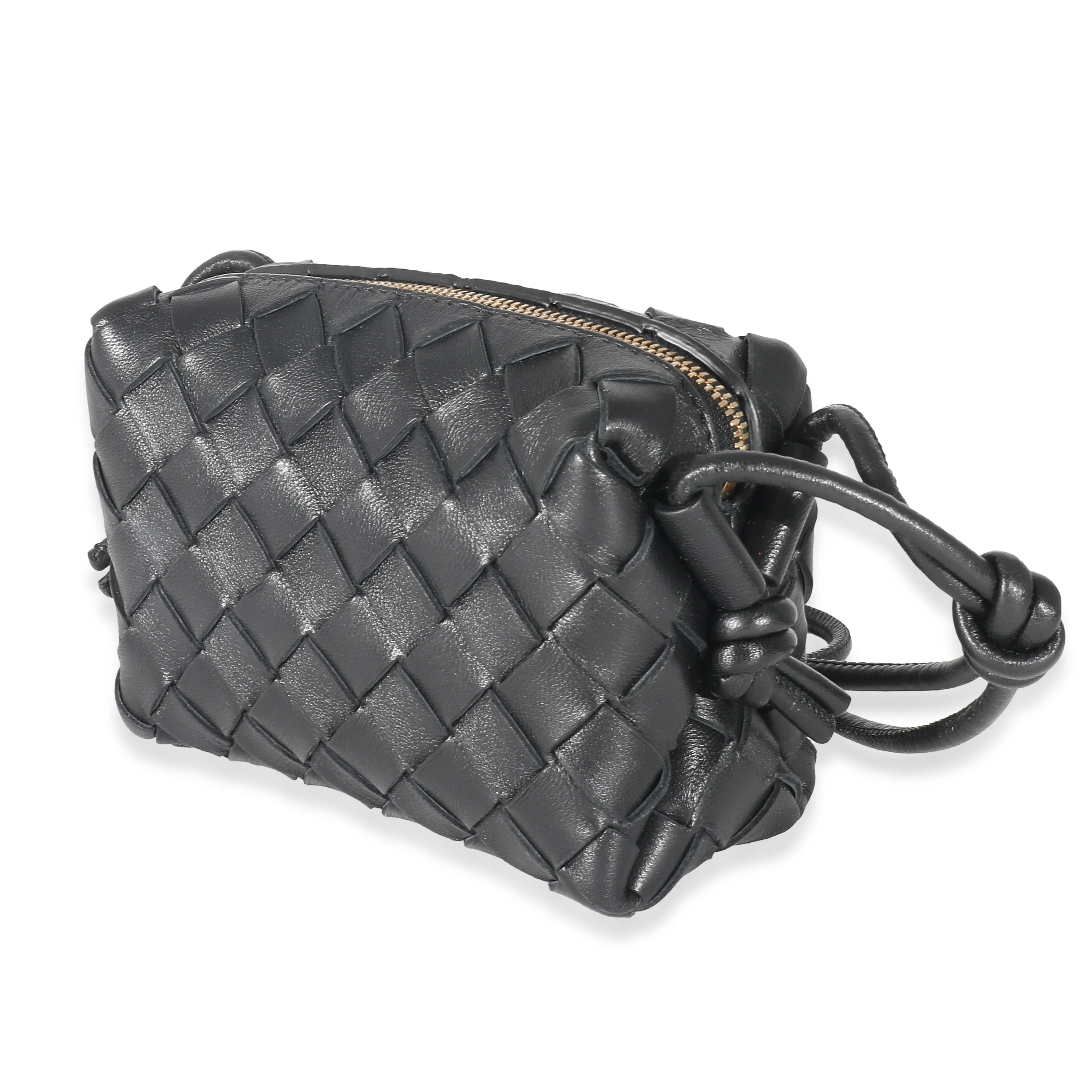Bottega Veneta Black Intrecciato Candy Loop Bag - Image 2