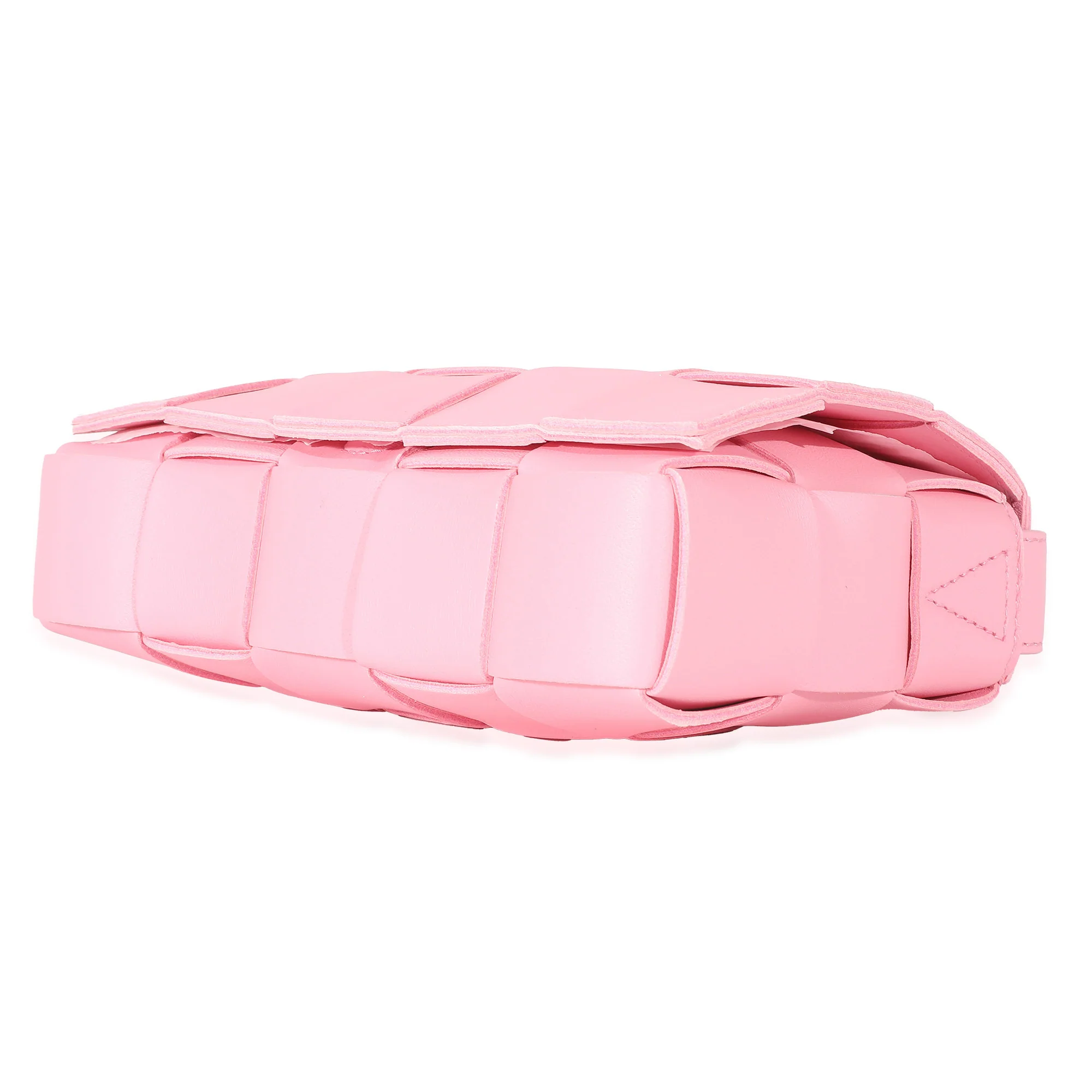 Bottega Veneta Pink Intrecciato Lambskin Small Cassette Bag - Image 6