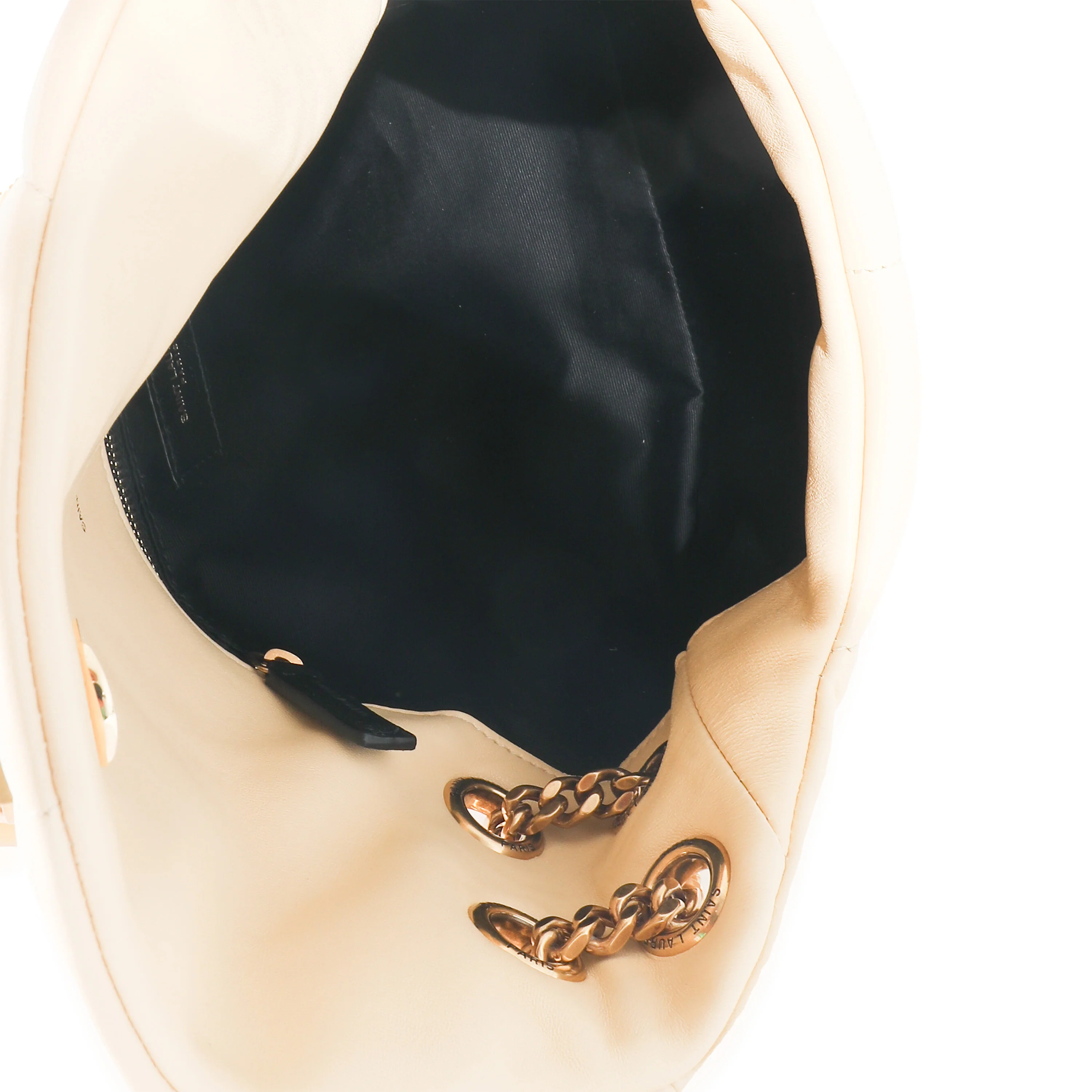 Saint Laurent Jaune Pale Lambskin Small Puffer Chain Bag - Image 8