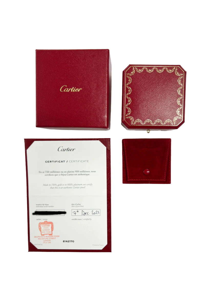 Vendome Louis Cartier Wedding Band (White Gold) - Image 5