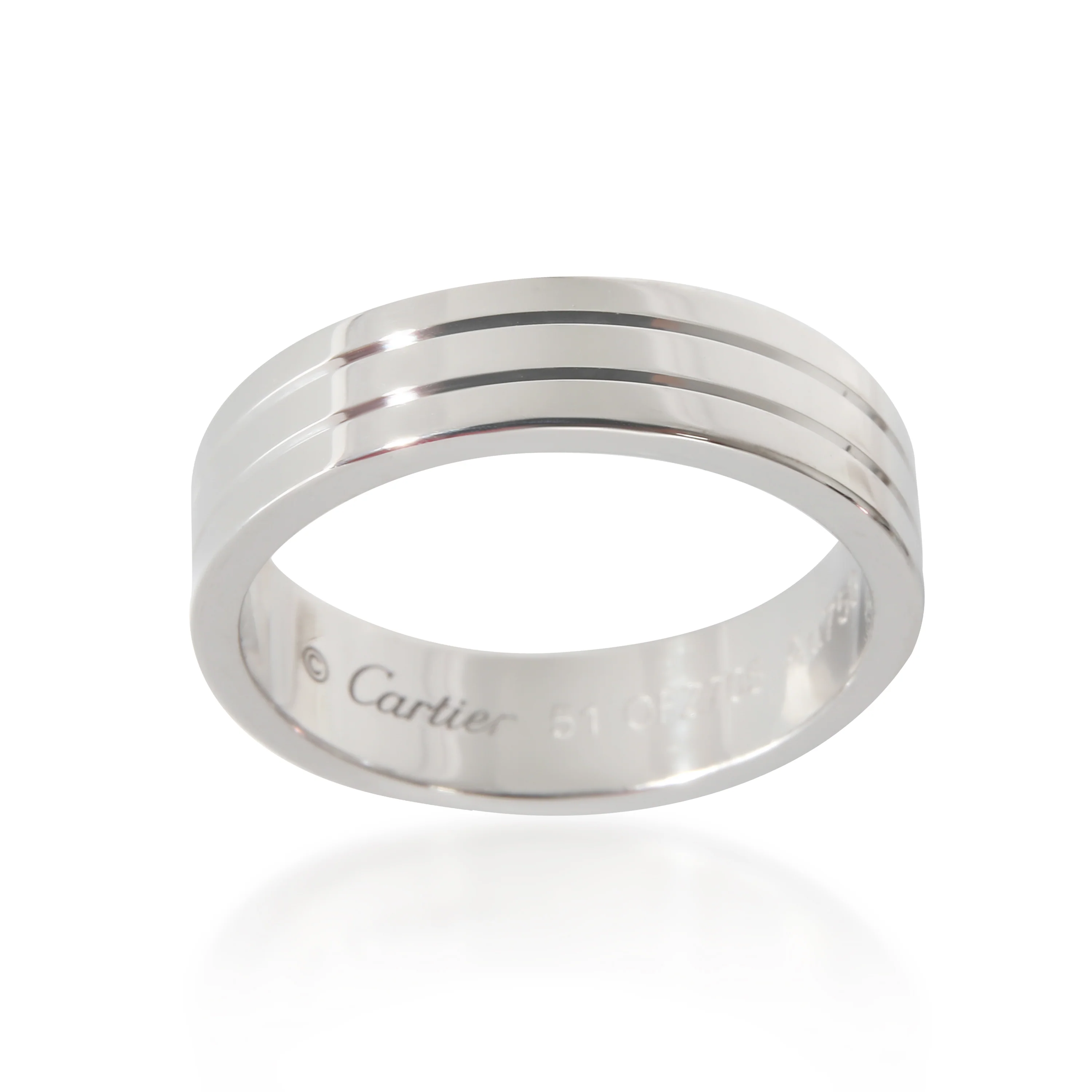 Vendome Louis Cartier Wedding Band (White Gold) - Image 6