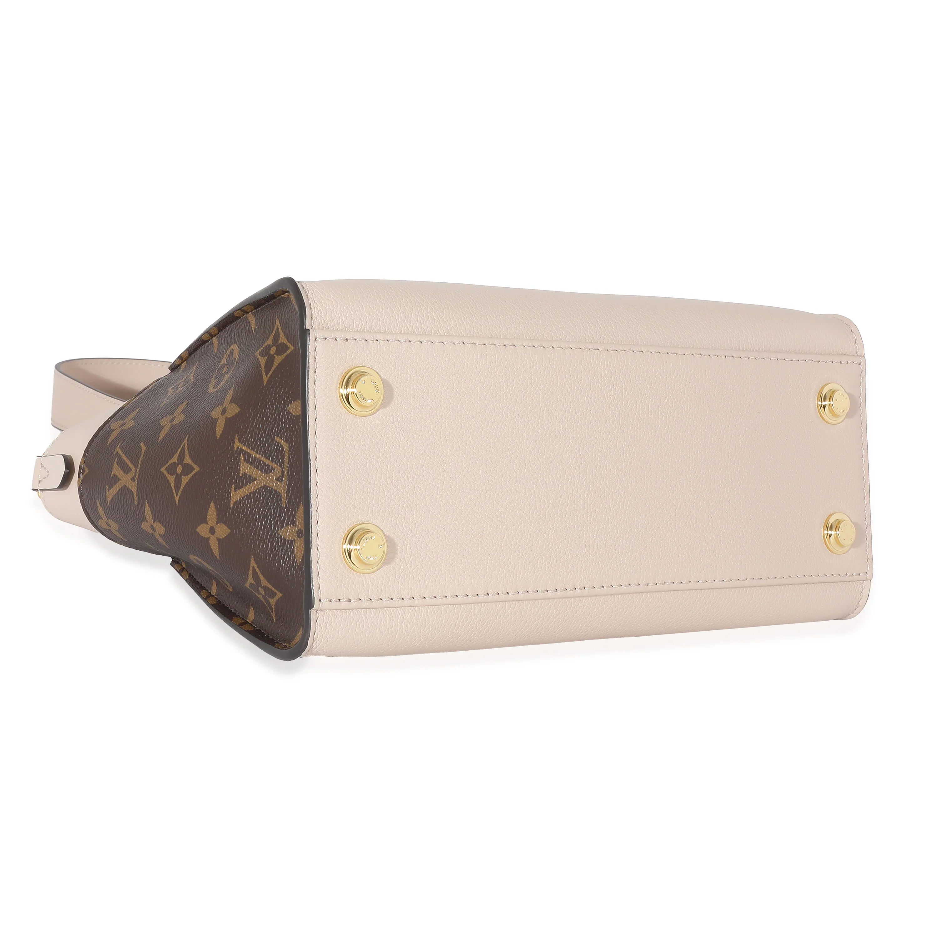 Louis Vuitton Greige Leather Monogram Canvas On My Side PM - Image 3