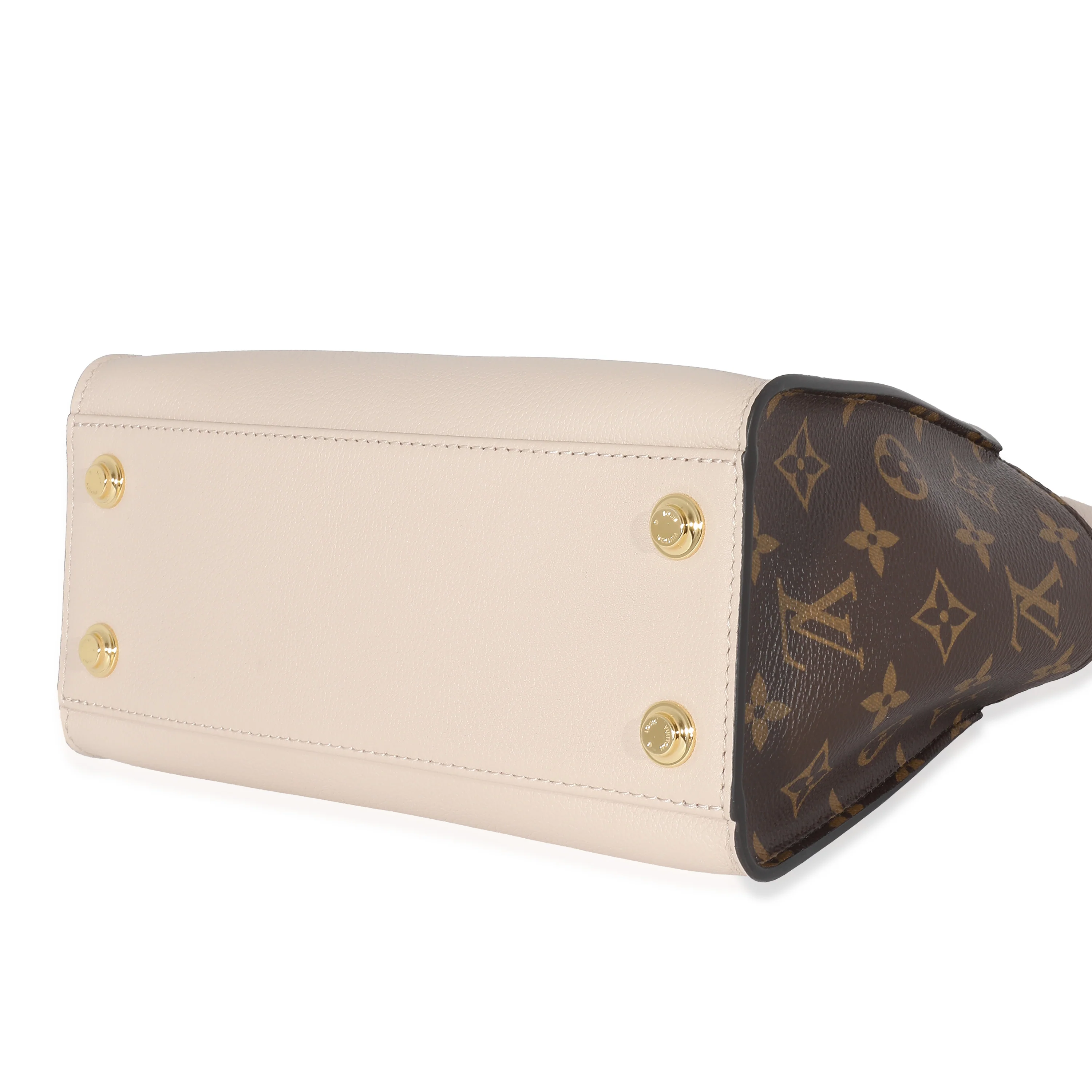 Louis Vuitton Greige Leather Monogram Canvas On My Side PM - Image 7