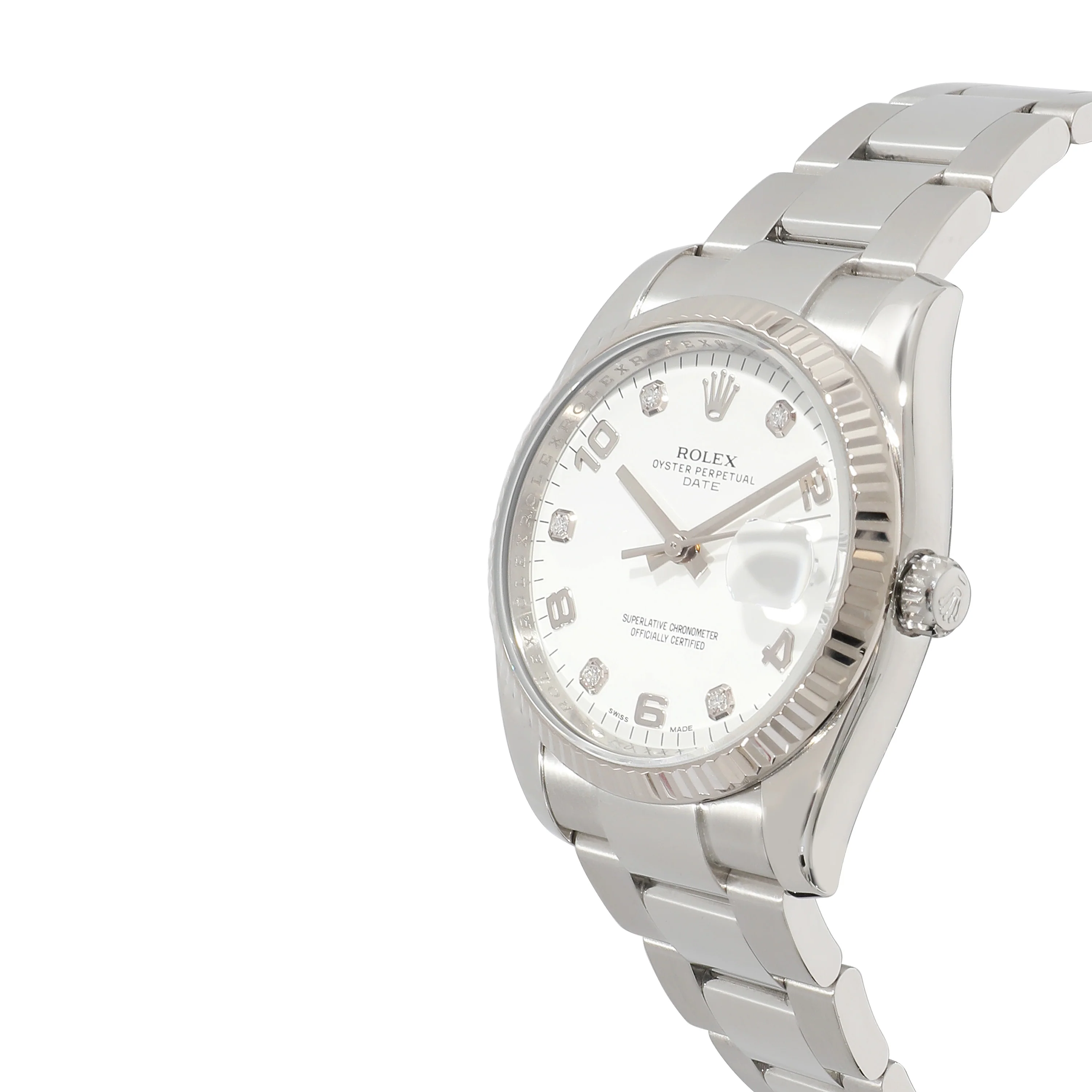 Rolex Date 115234 Unisex Watch in 18kt Stainless Steel/White Gold - Image 3