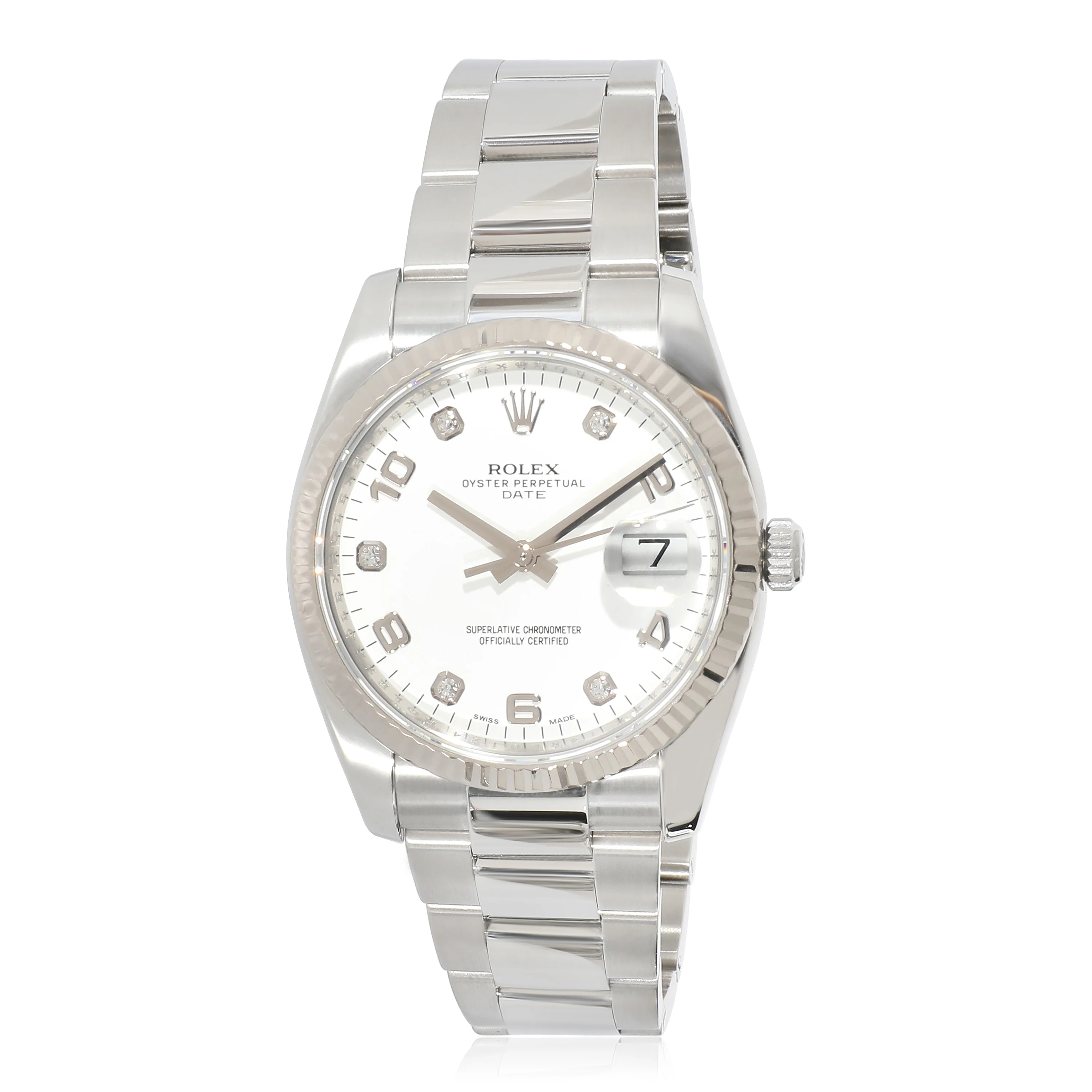 Rolex Date 115234 Unisex Watch in 18kt Stainless Steel/White Gold - Image 5