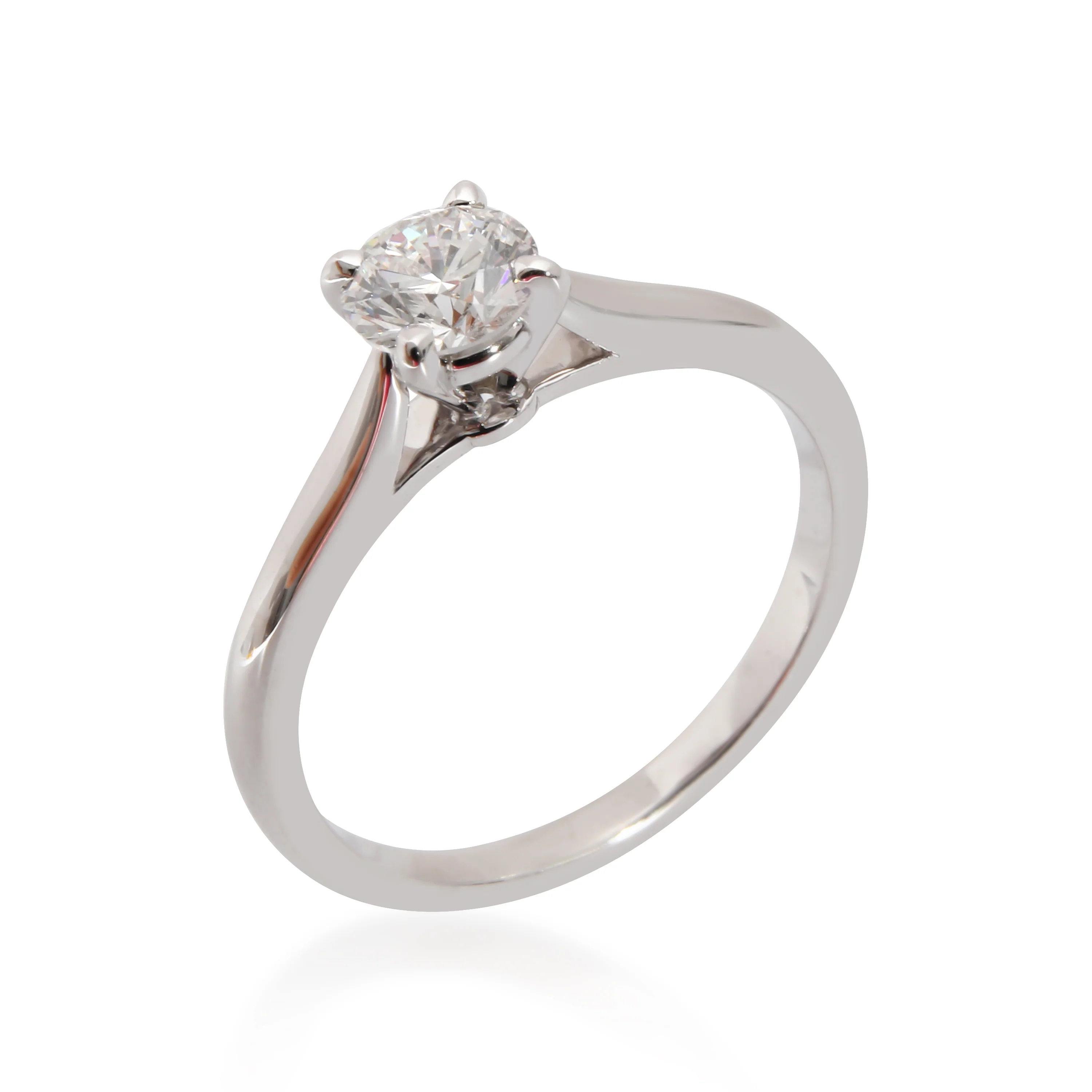Cartier Solitaire 1895 Diamond Engagement Ring in Platinum E VS1 0.45 CTW - Image 7