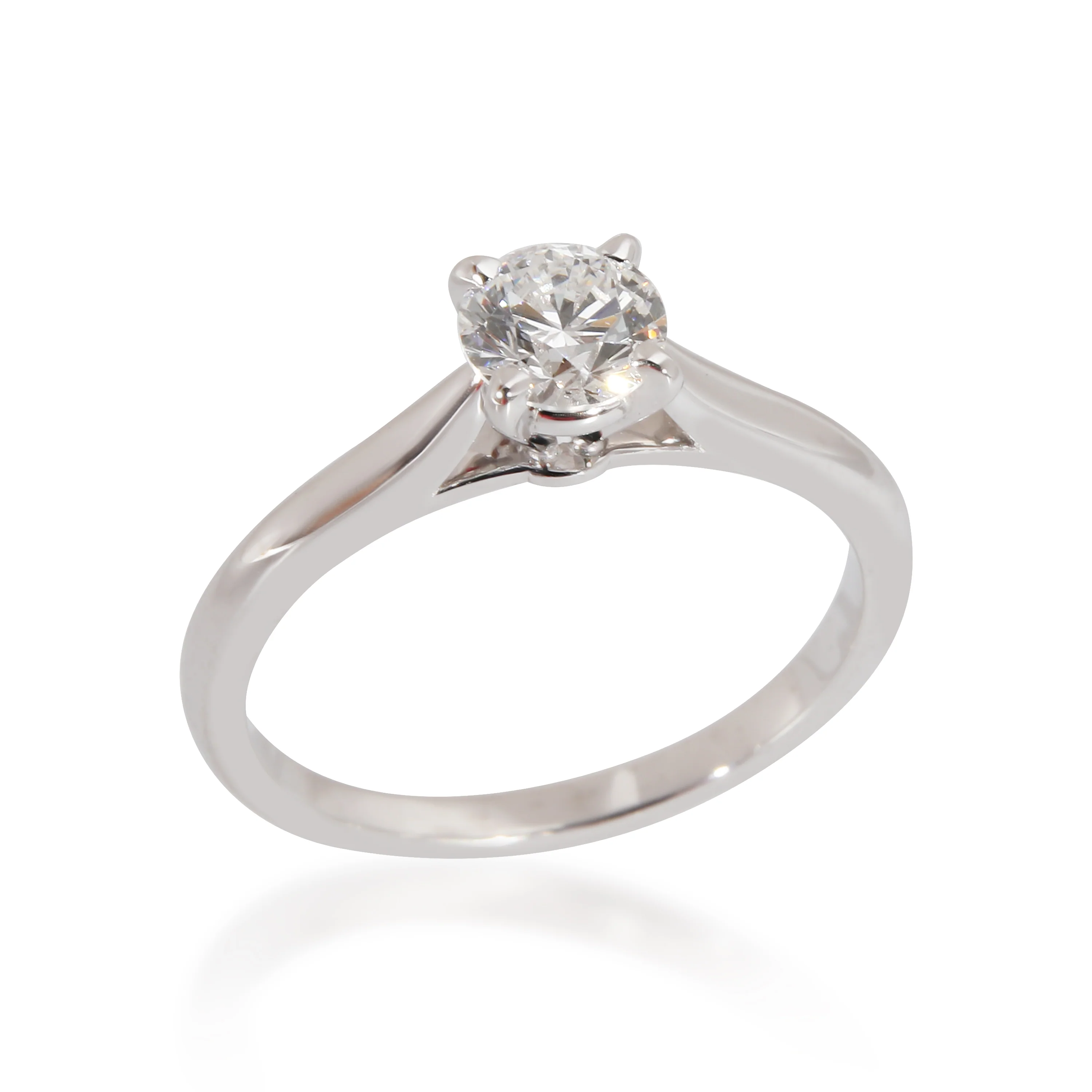 Cartier Solitaire 1895 Diamond Engagement Ring in Platinum E VS1 0.45 CTW - Image 8