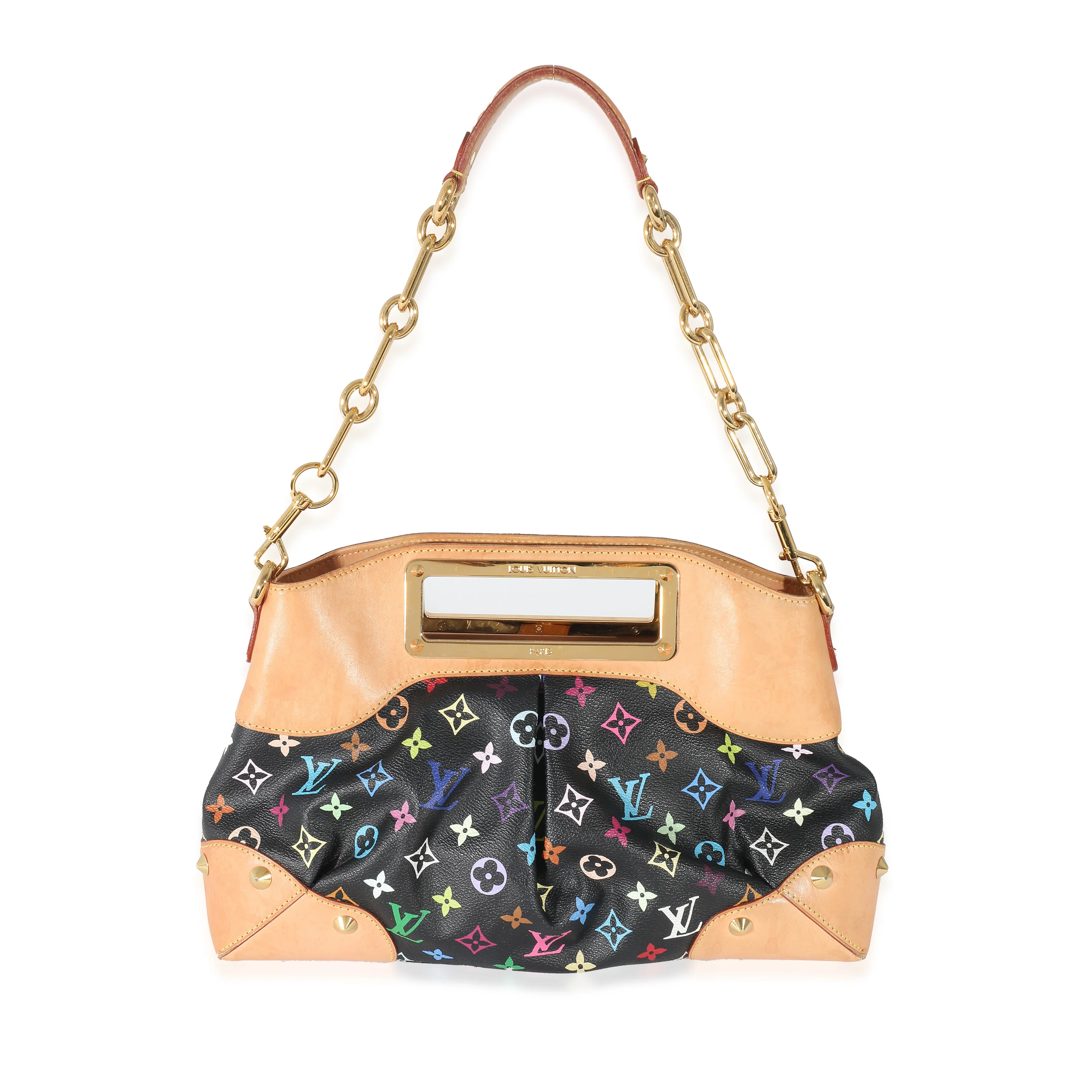 Louis Vuitton Black Monogram Multicolor Canvas Judy MM - Image 4